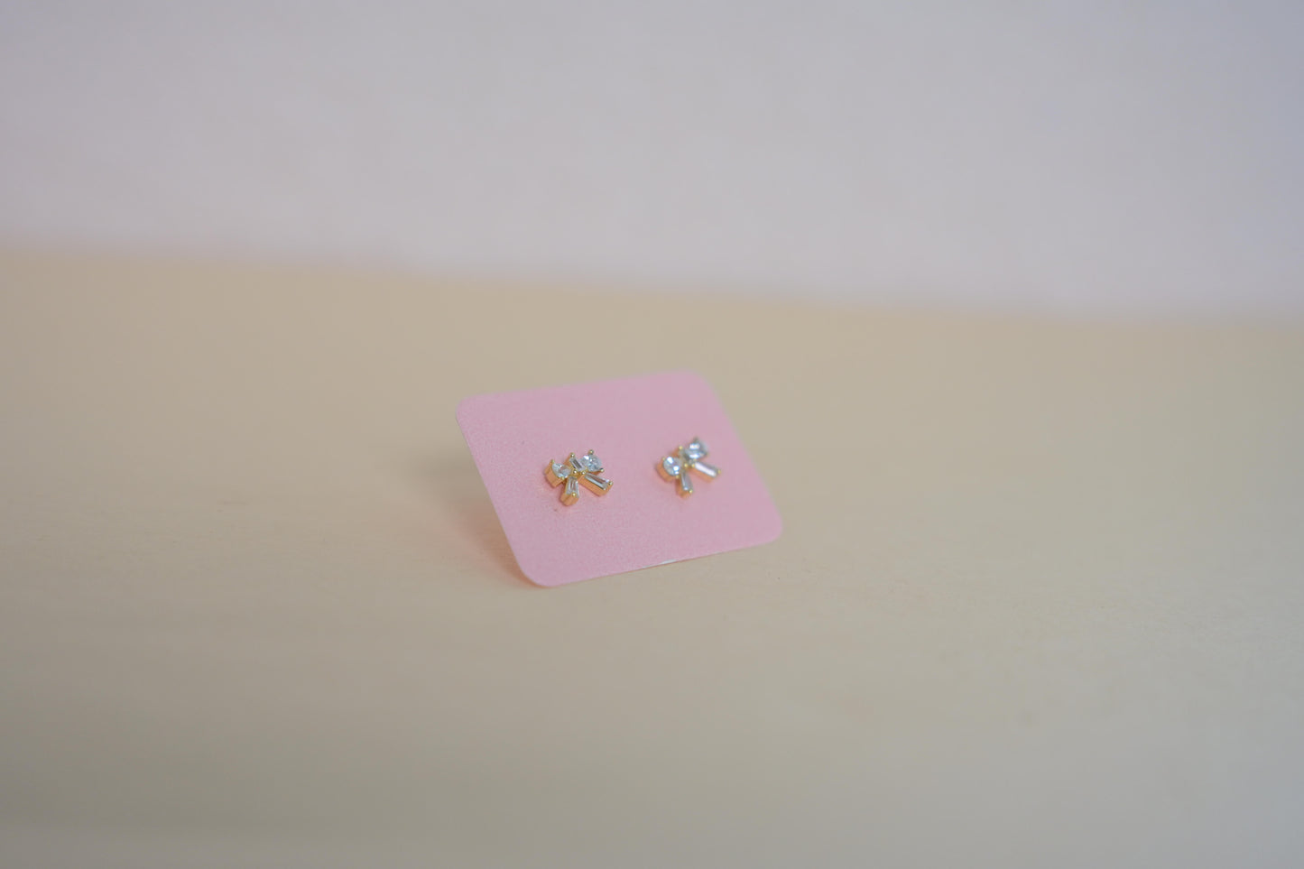 Bow 925 silver stud earrings