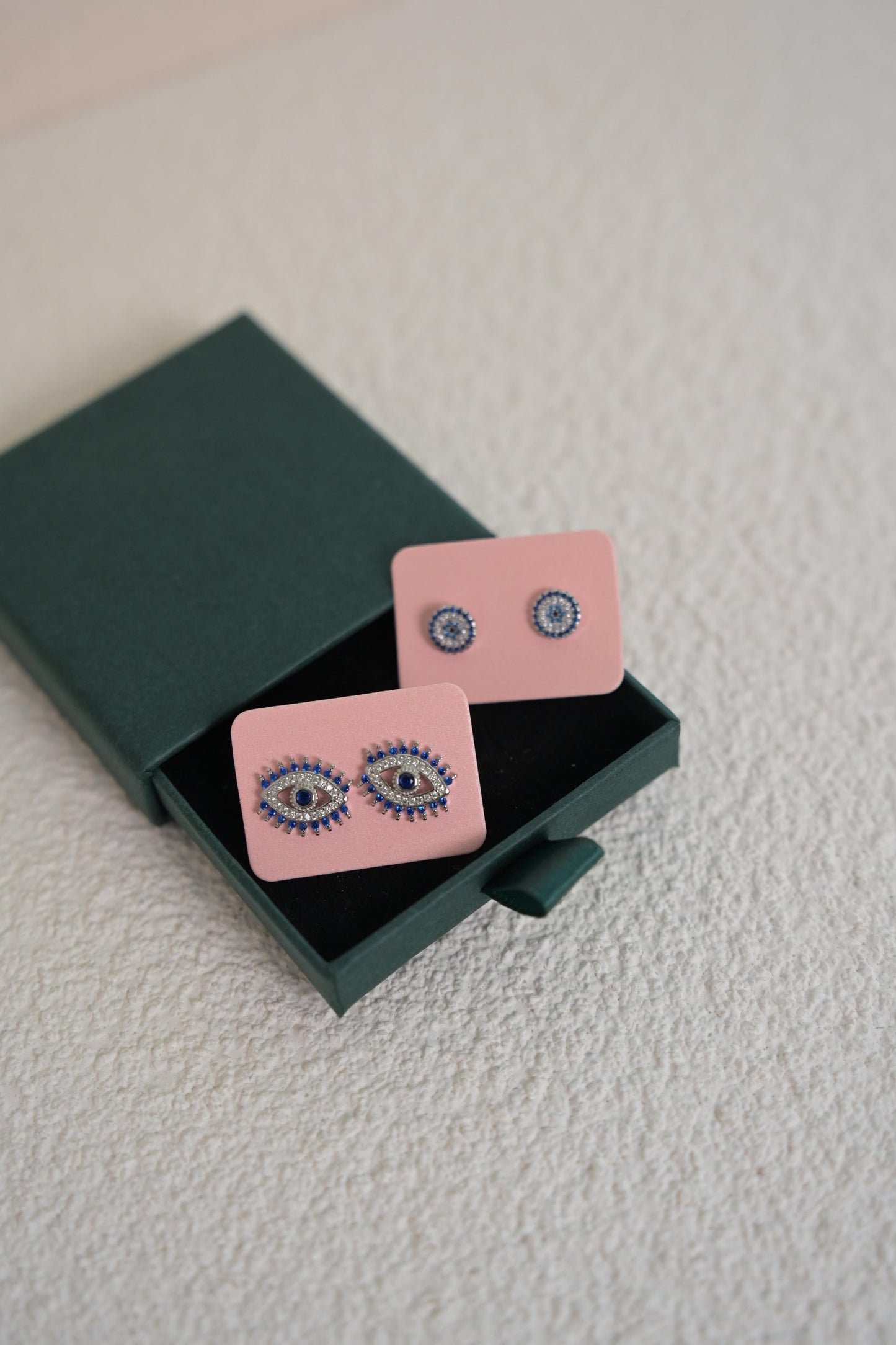 Evil eye 925 silver earrings