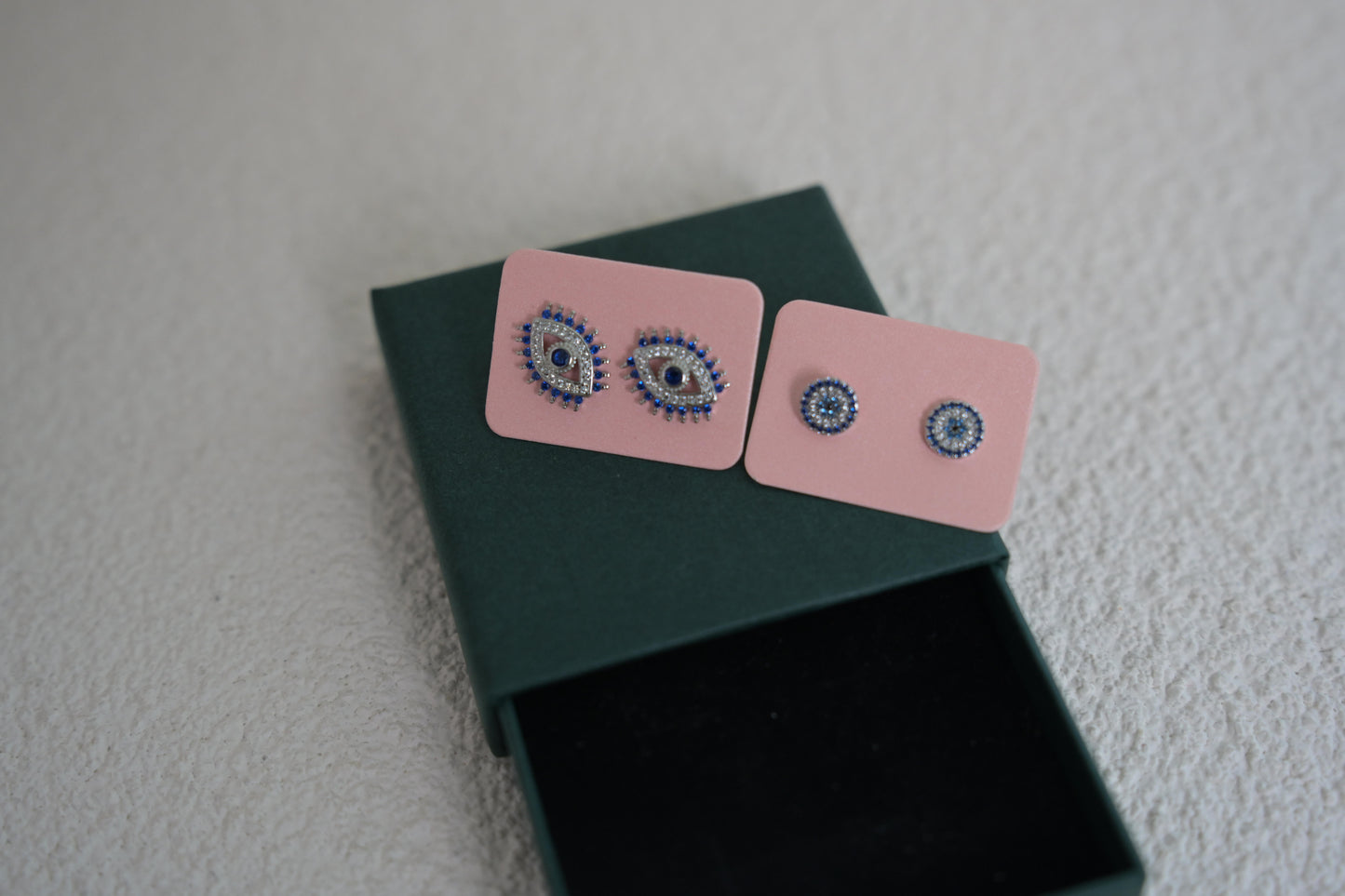 Evil eye 925 silver earrings