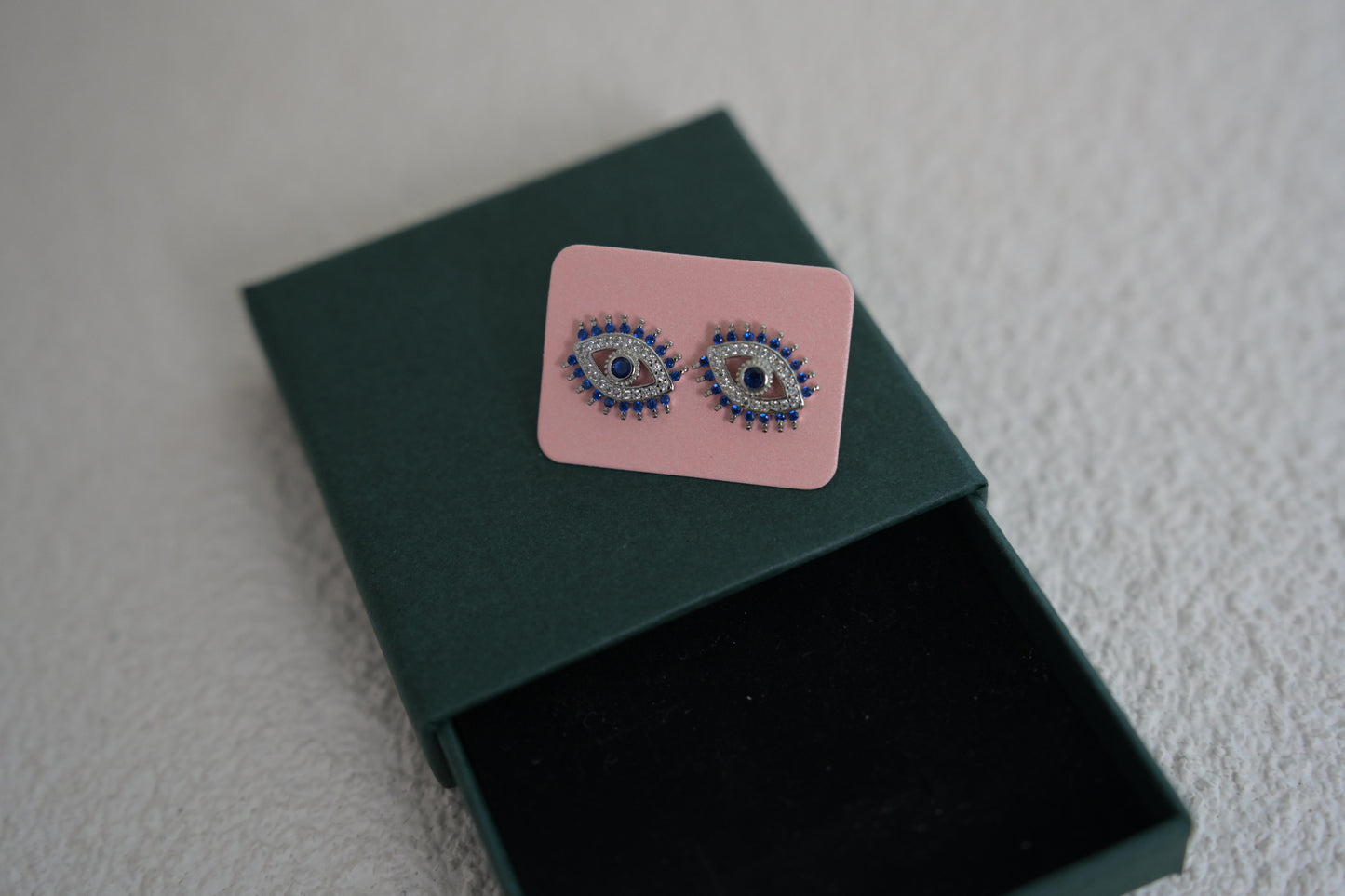 Evil eye 925 silver earrings