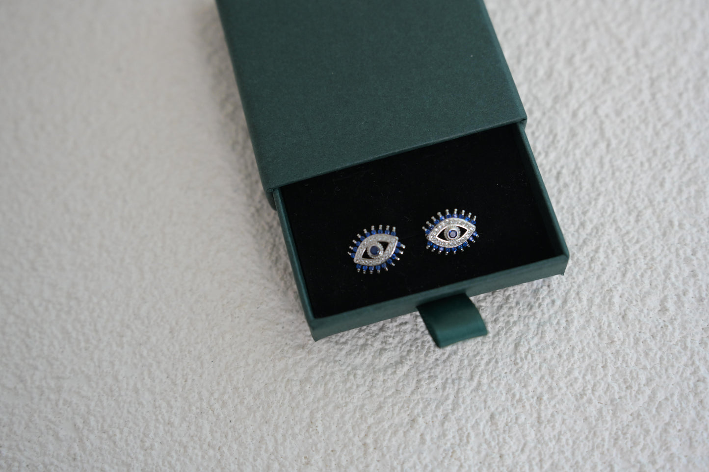 Evil eye 925 silver earrings