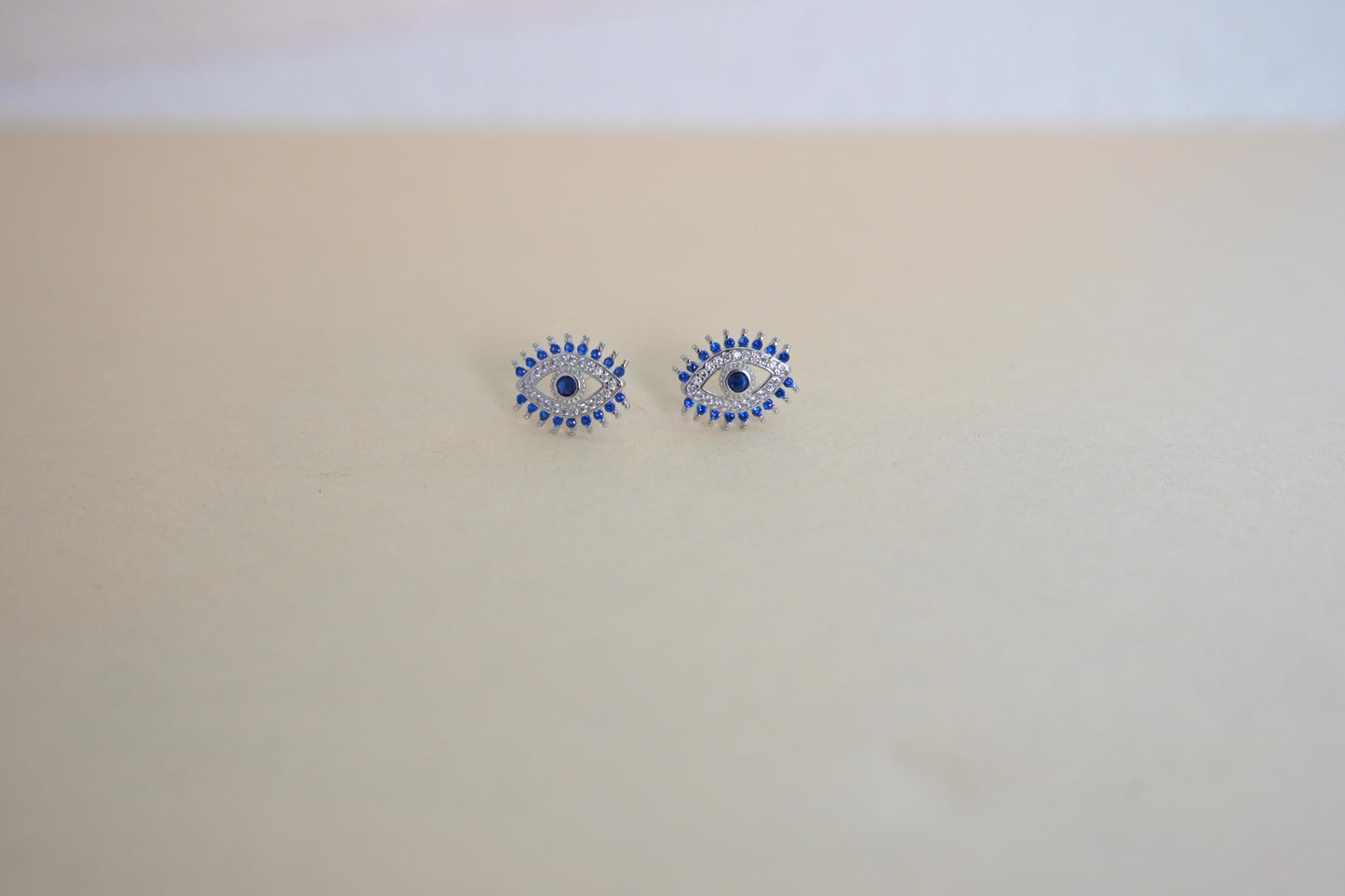 Evil eye 925 silver earrings
