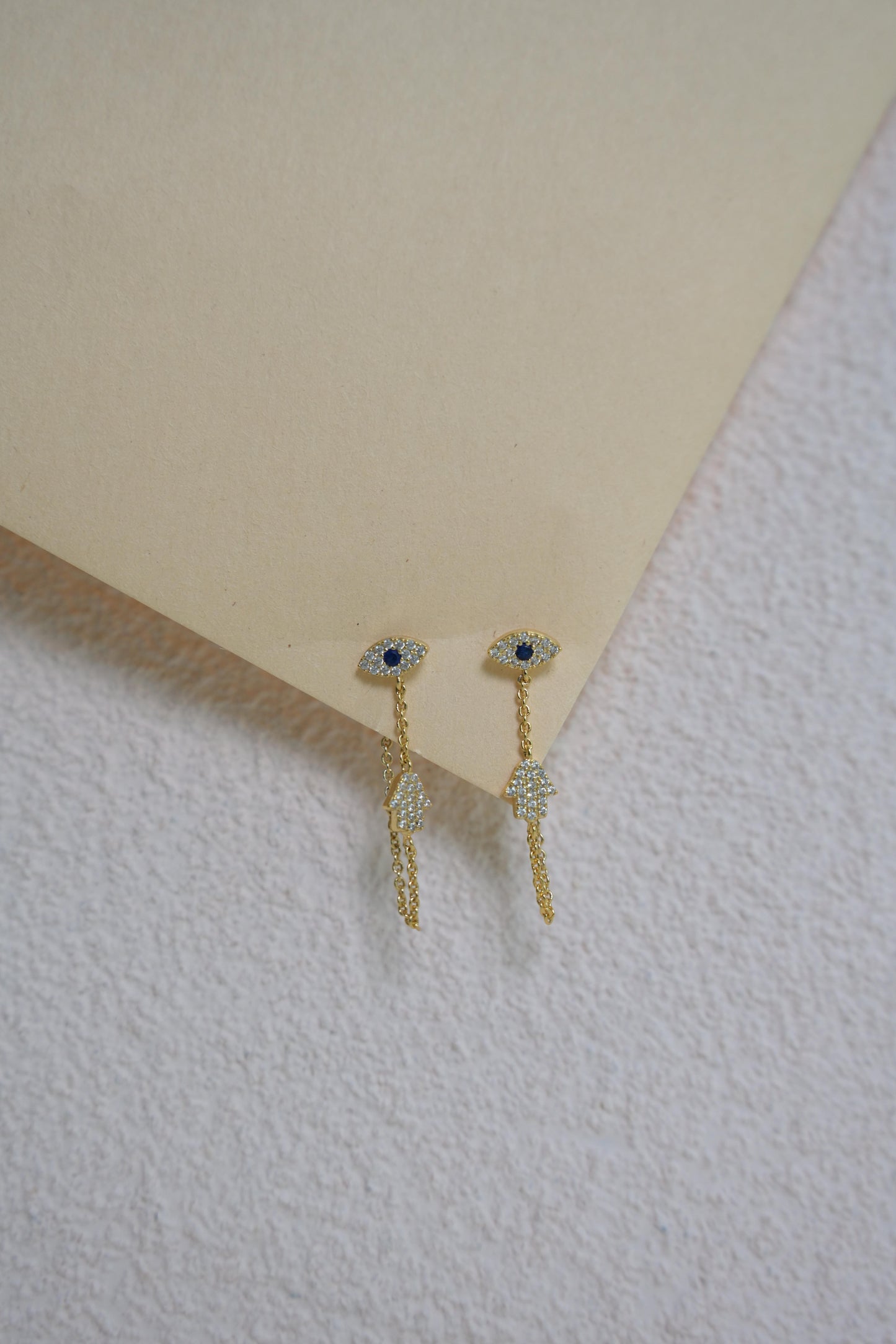 Evil eye 925 silver earrings