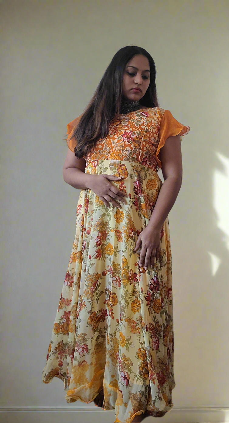 Yellow Georgette dress