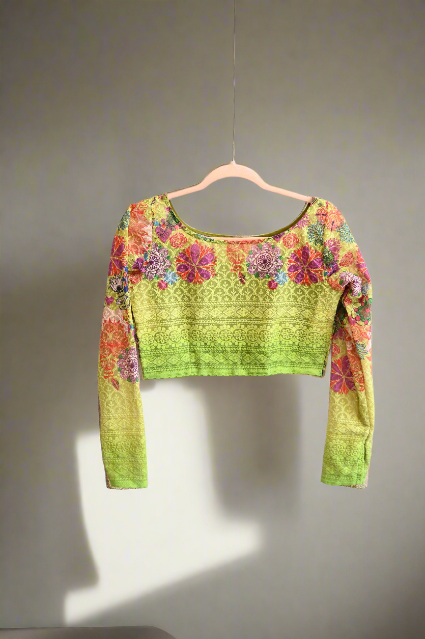 Georgette chikankari blouse