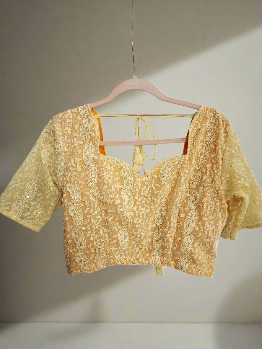 Georgette chikankari blouse