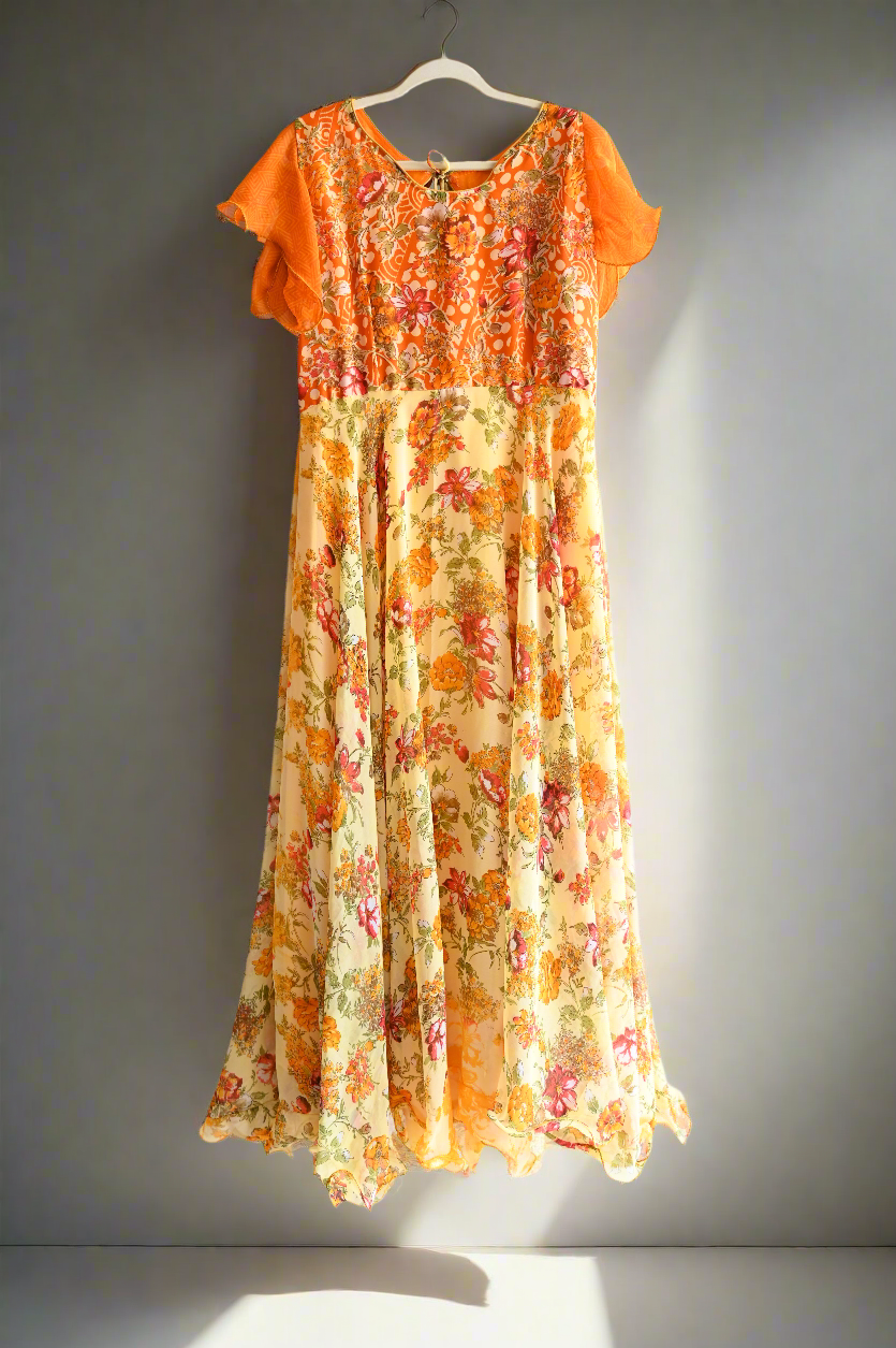 Yellow Georgette dress