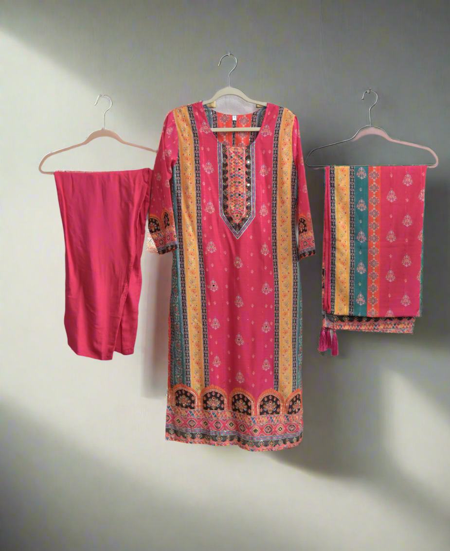 Muslin silk 3 piece set