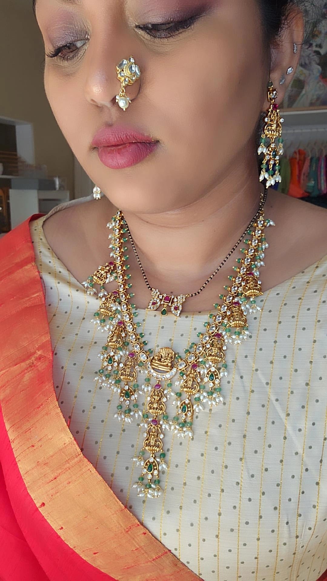 Sarya designer gold plated necklace set