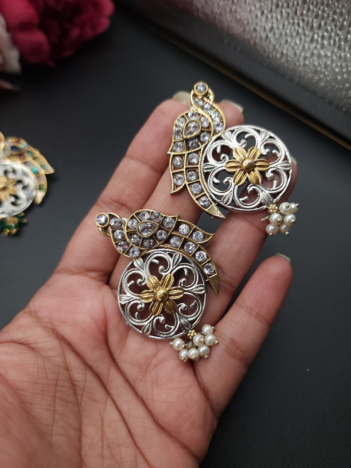 Anthara dualtone earrings