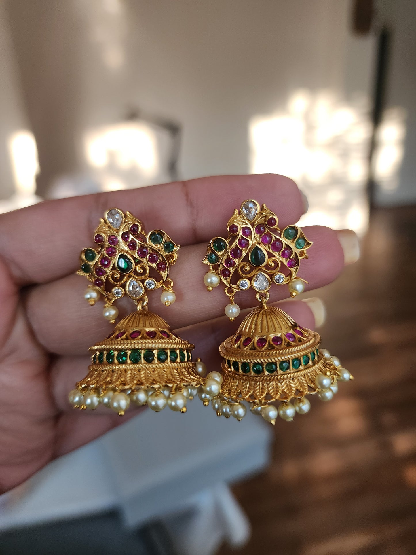 Bramara jhumka earrings