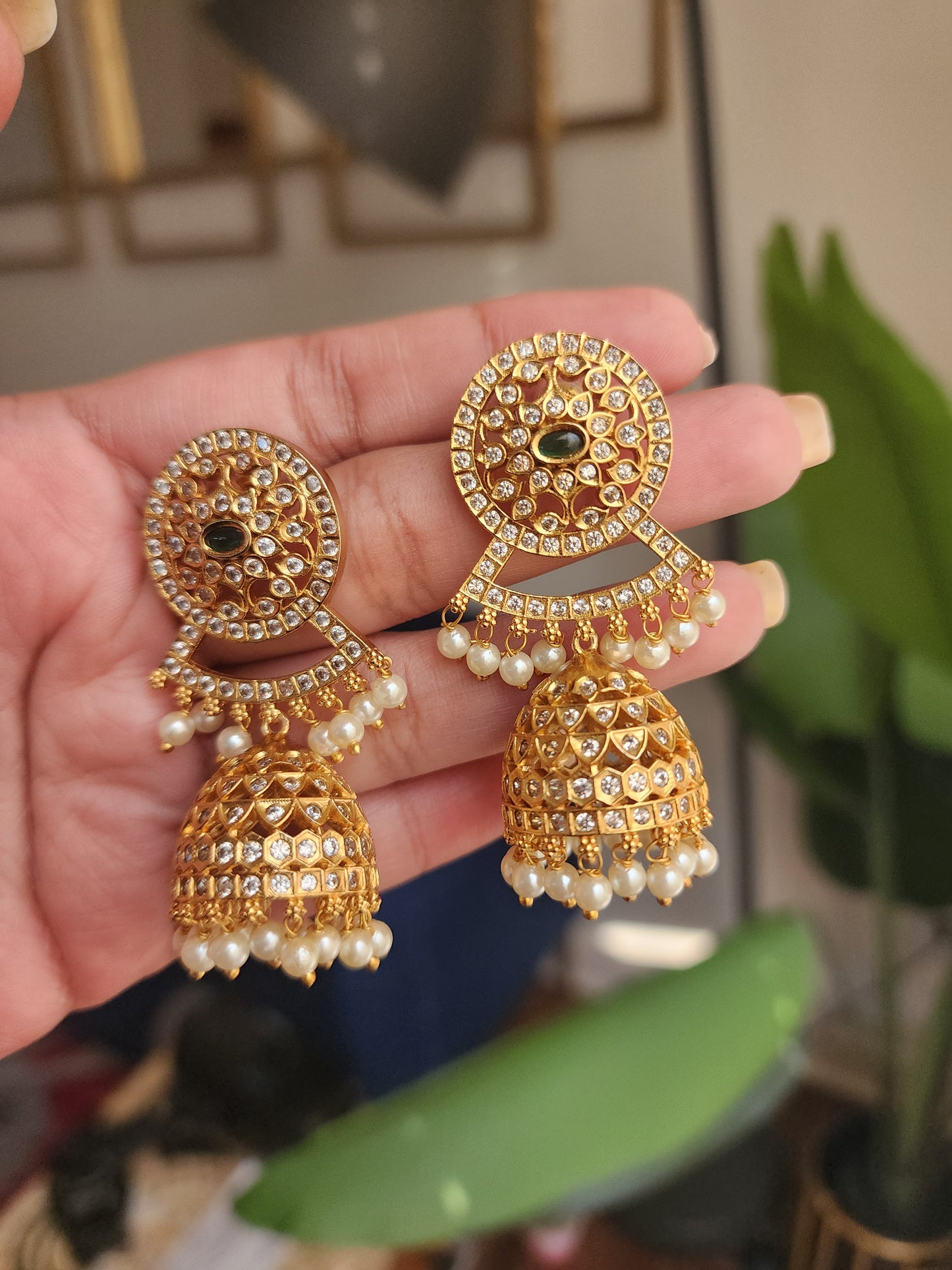 Bramara jhumka earrings