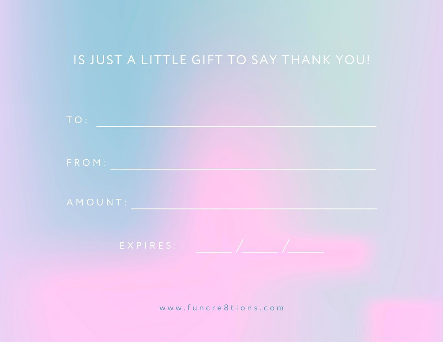 Funcre8tions Gift card