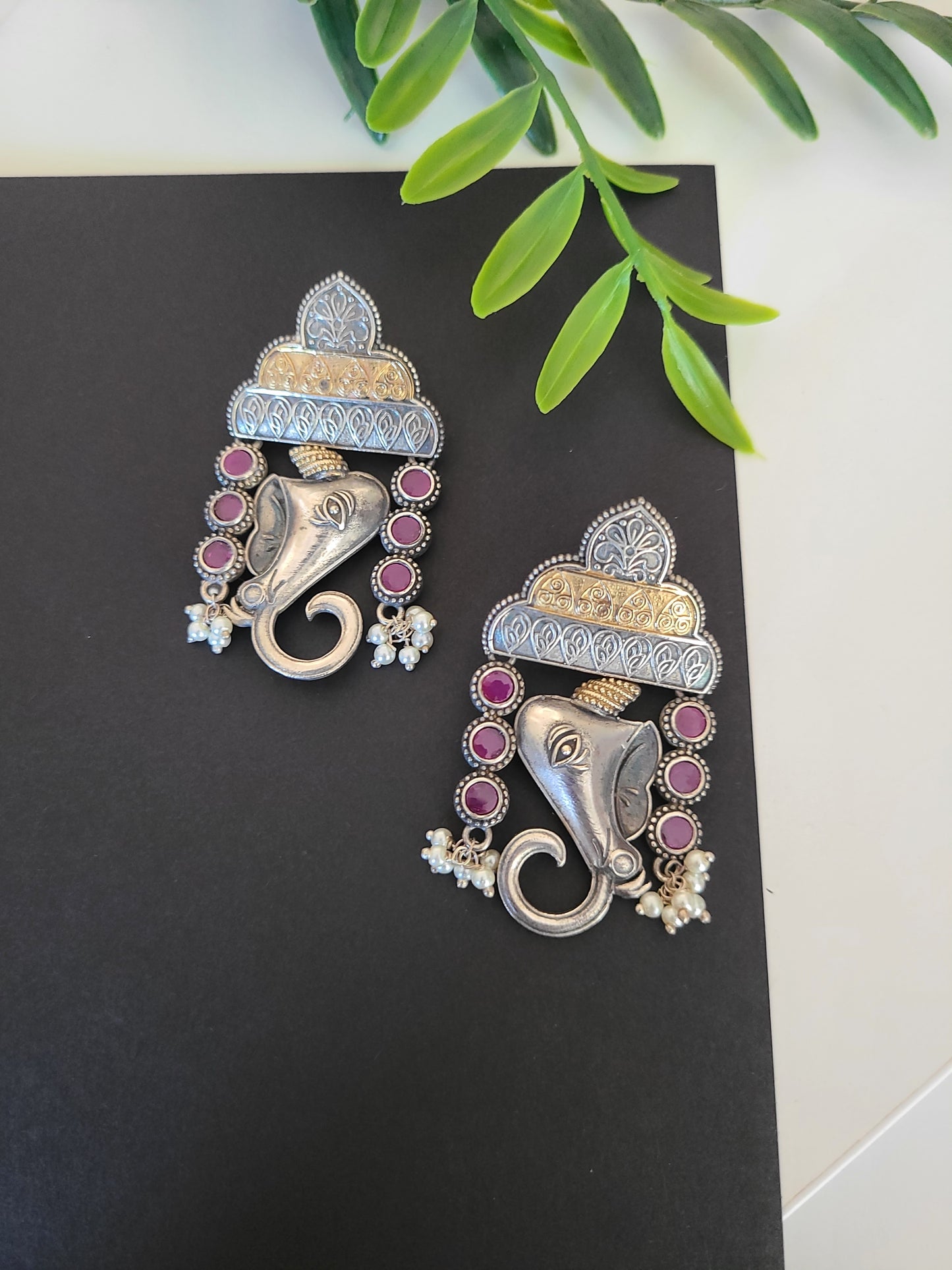 Ganesha temple earrings