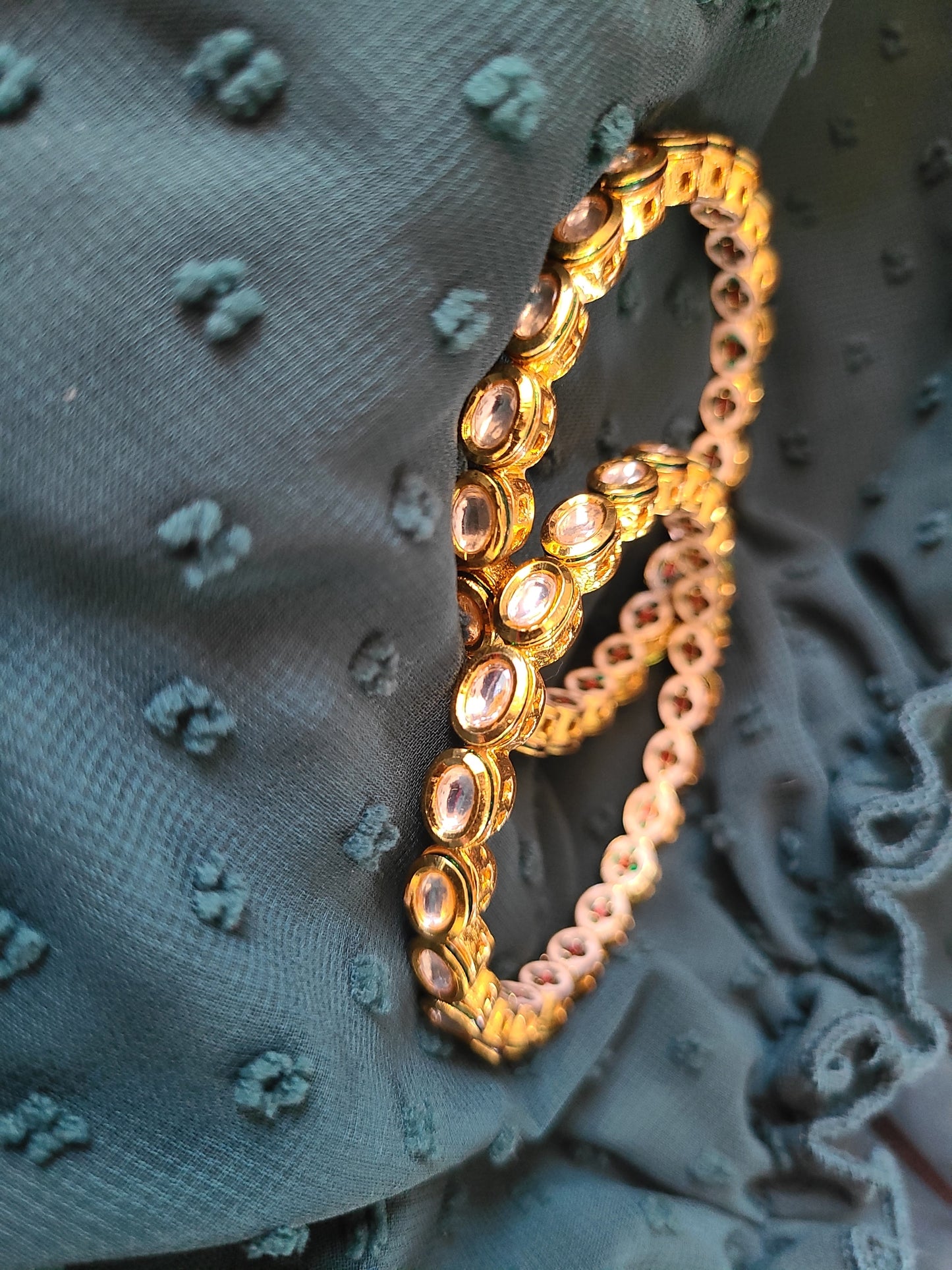 Kundan gold plated bangles