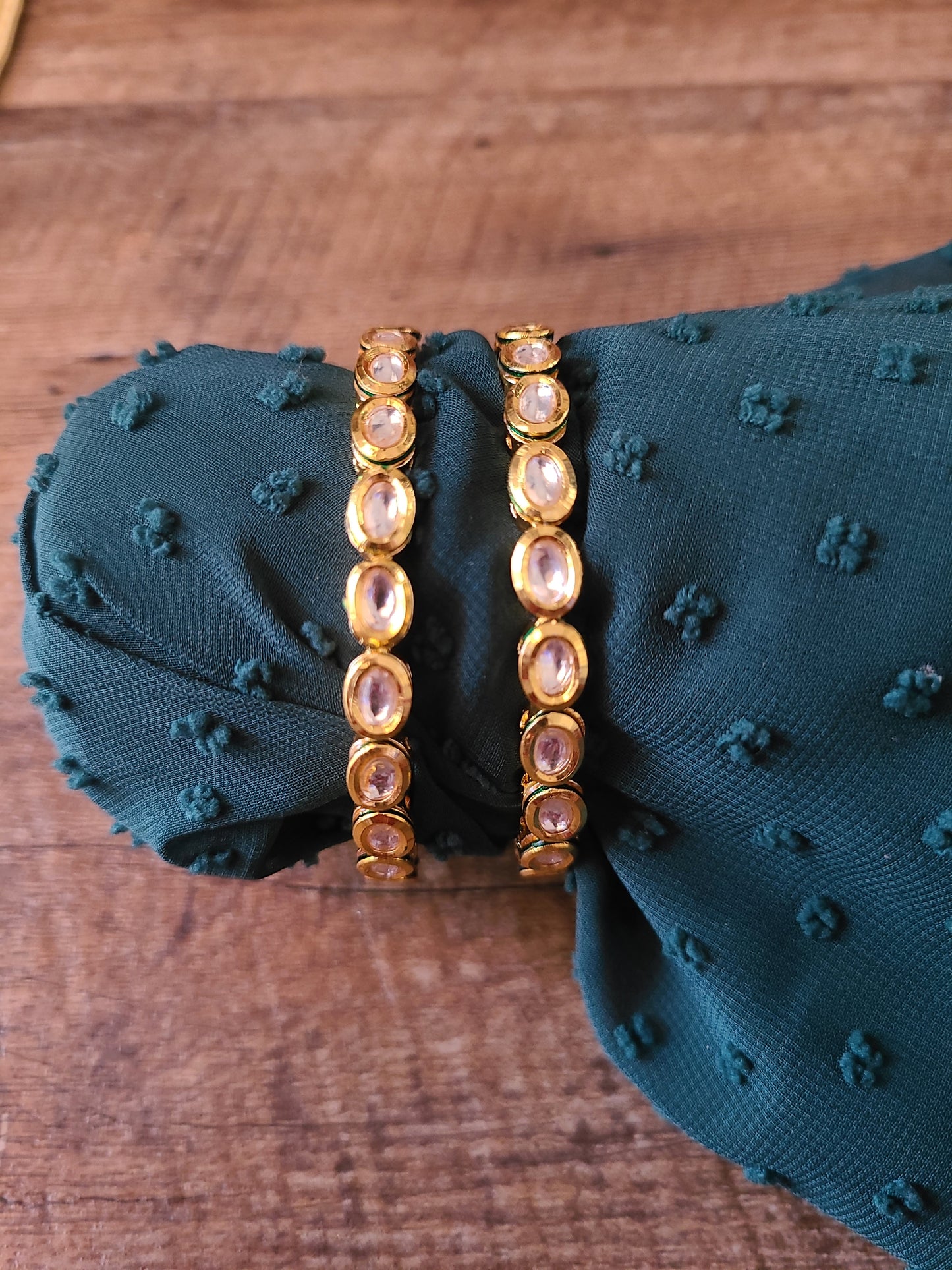 Kundan gold plated bangles