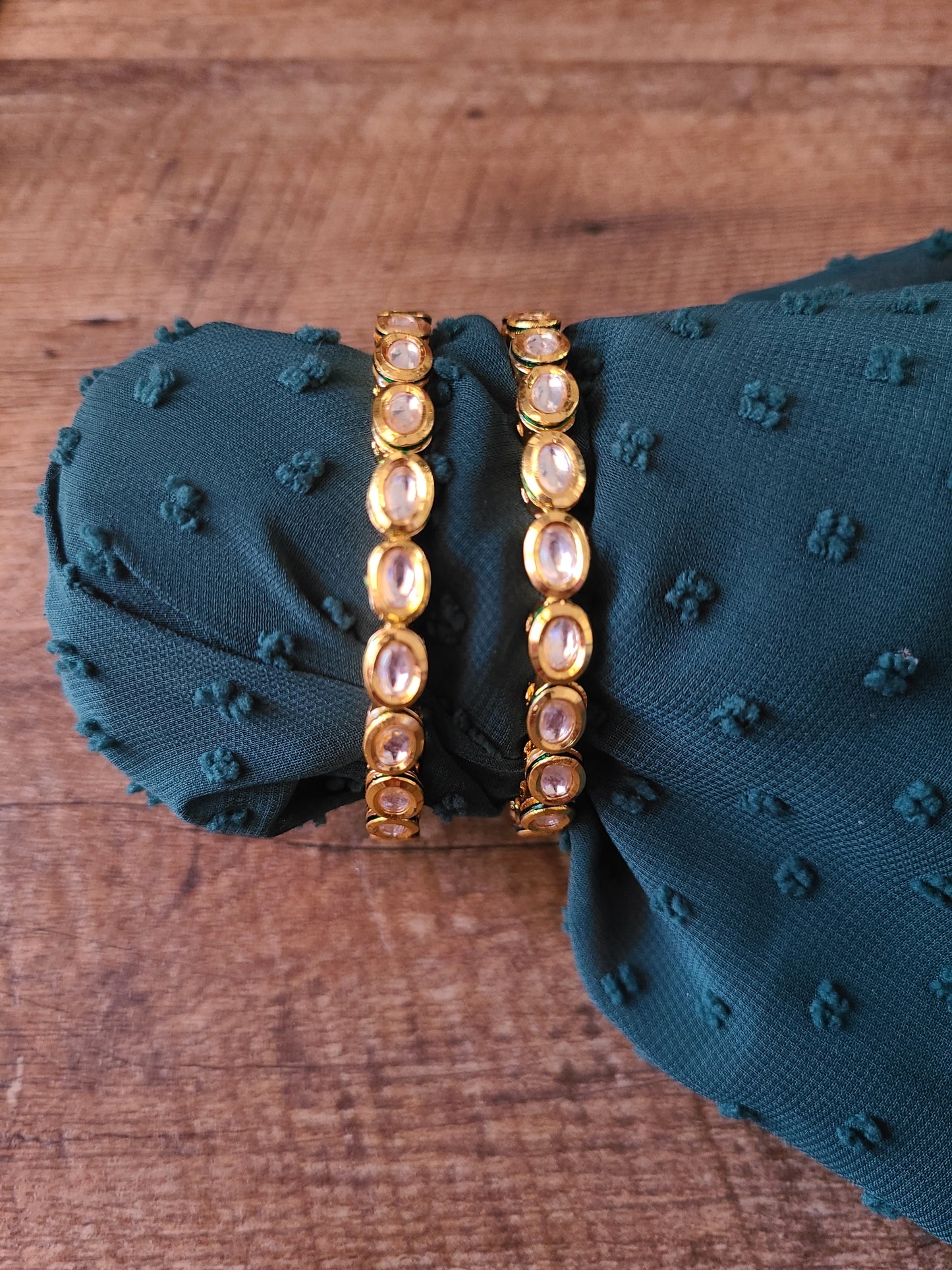 Kundan gold plated bangles