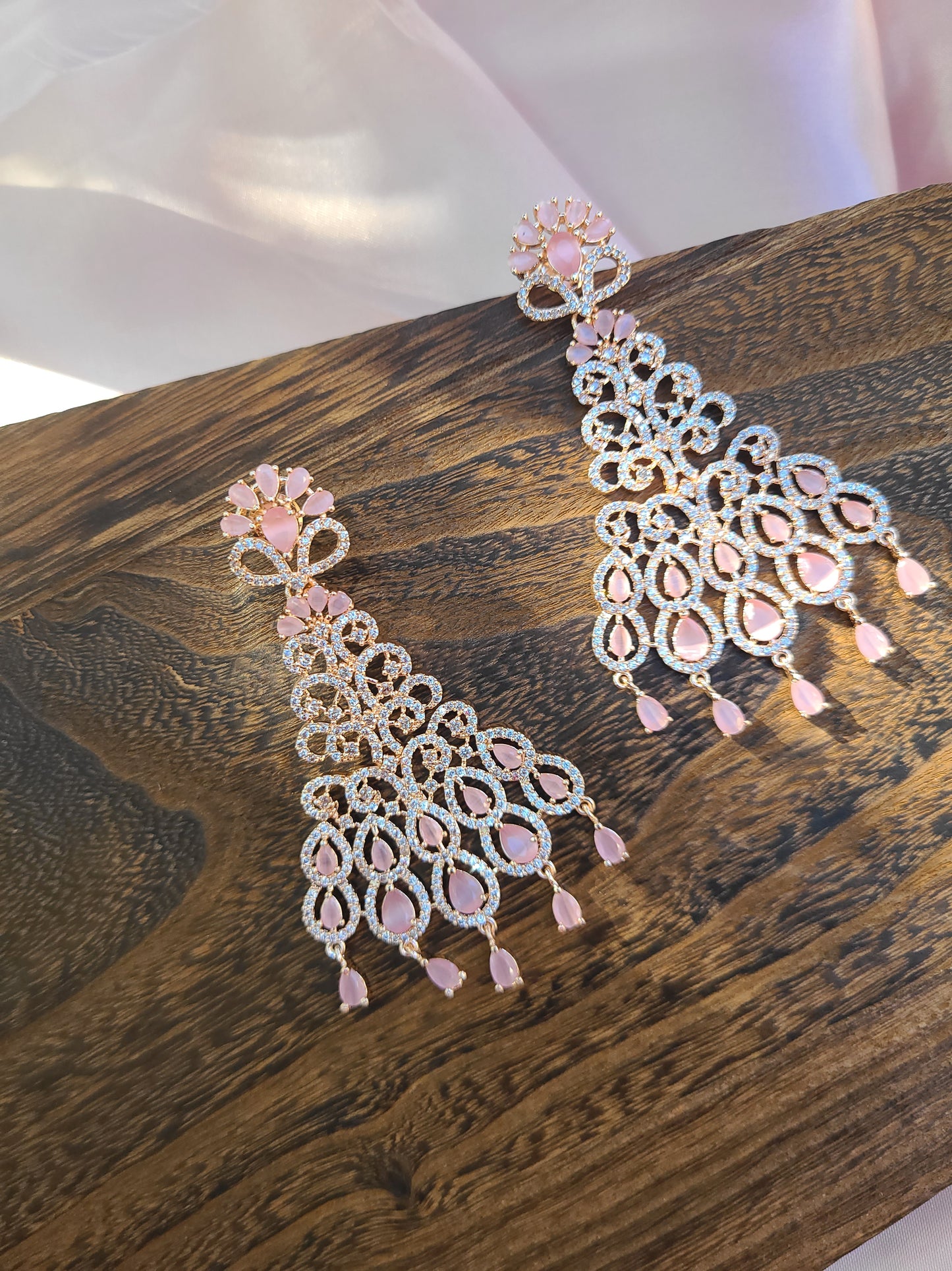 Nora Chandbali CZ earrings