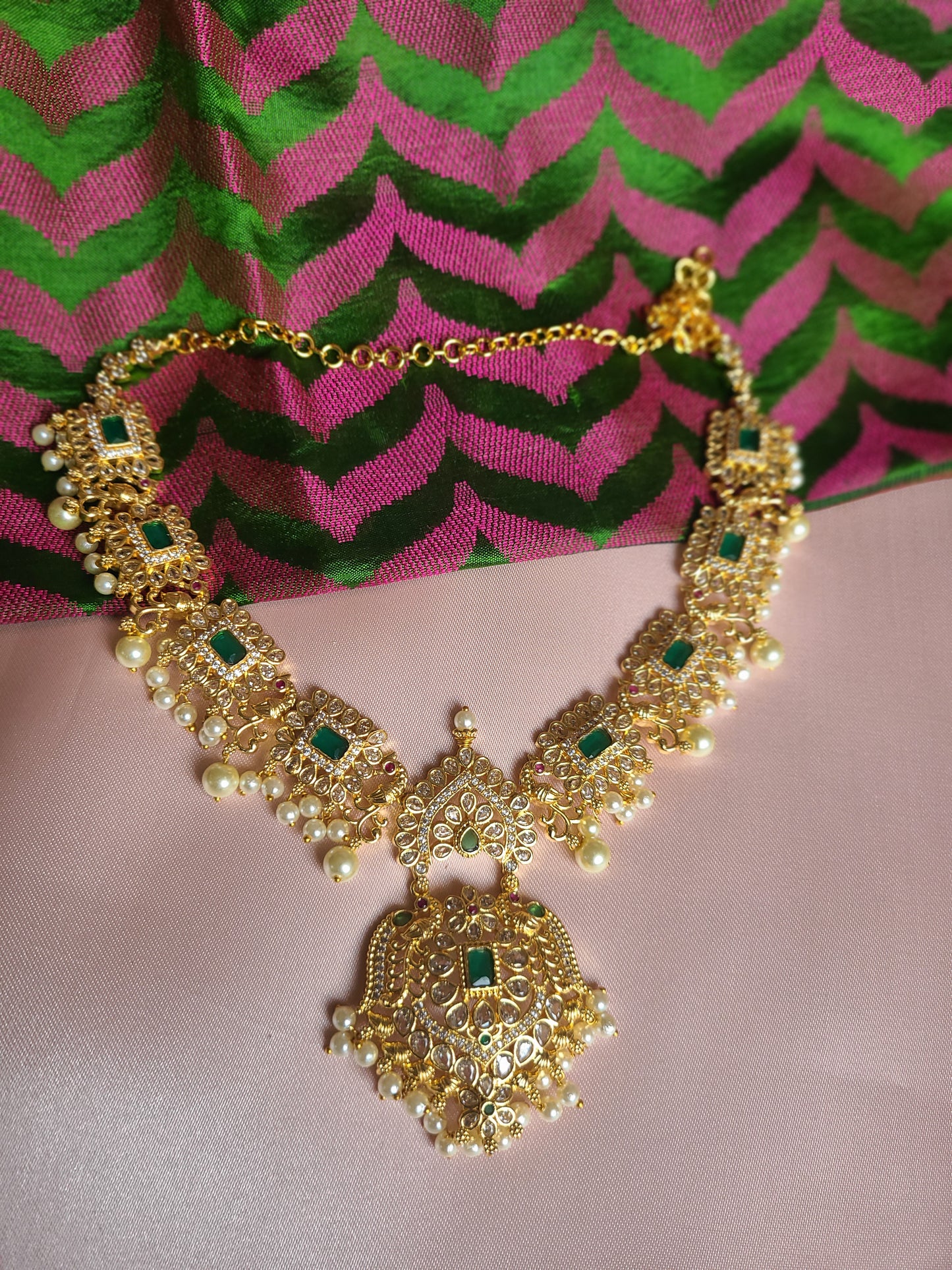 Vasvi designer gold plated necklace set