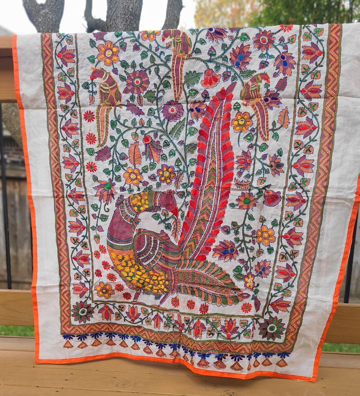 Chanderi madhubani dupatta