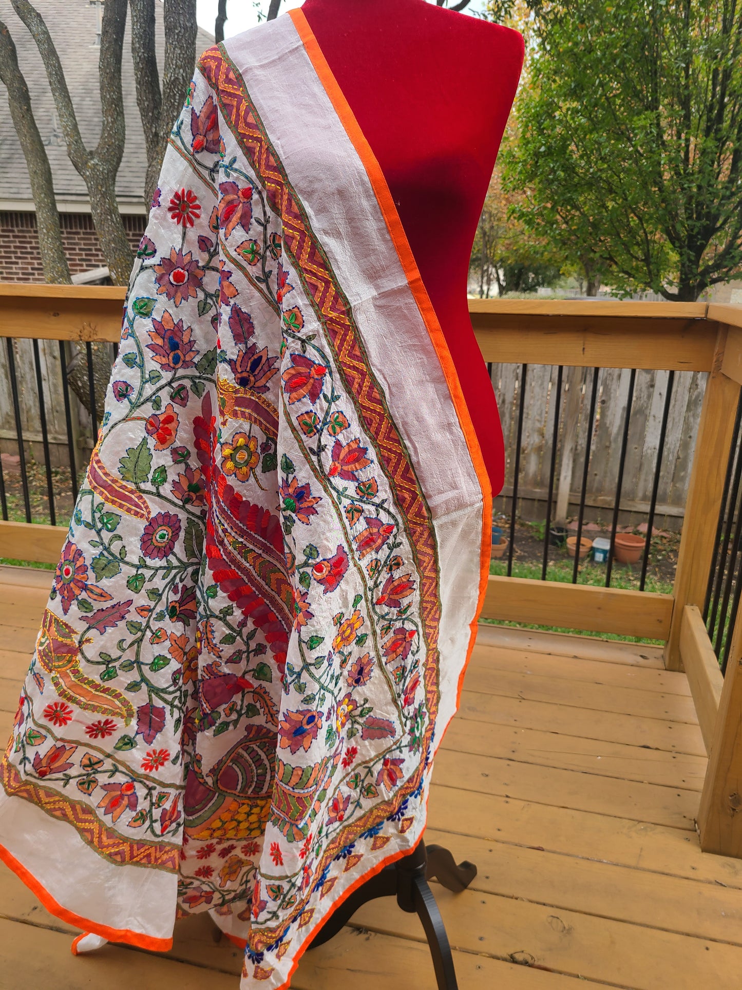 Chanderi madhubani dupatta