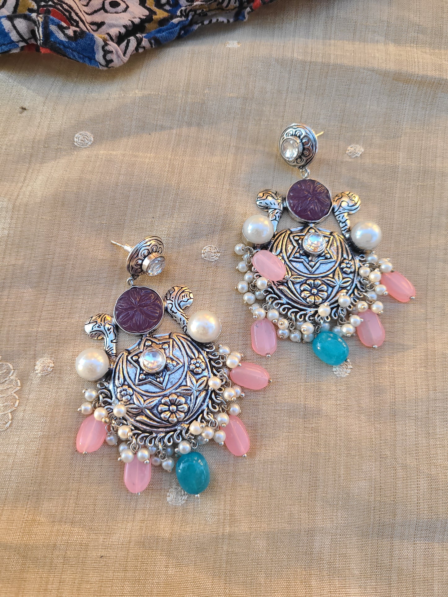 Alia silver alike earrings