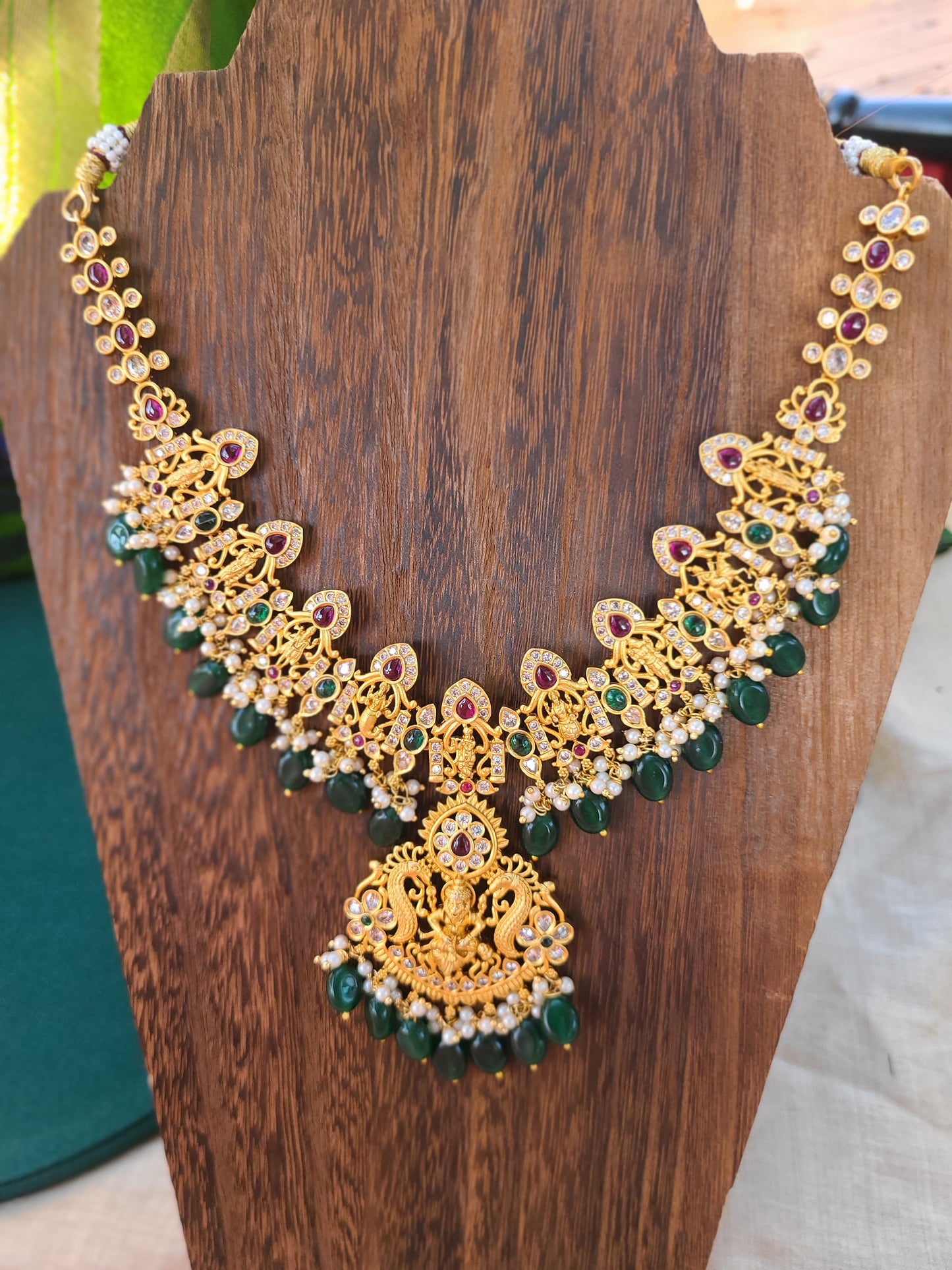 Dashavatharam designer gold plated necklace set