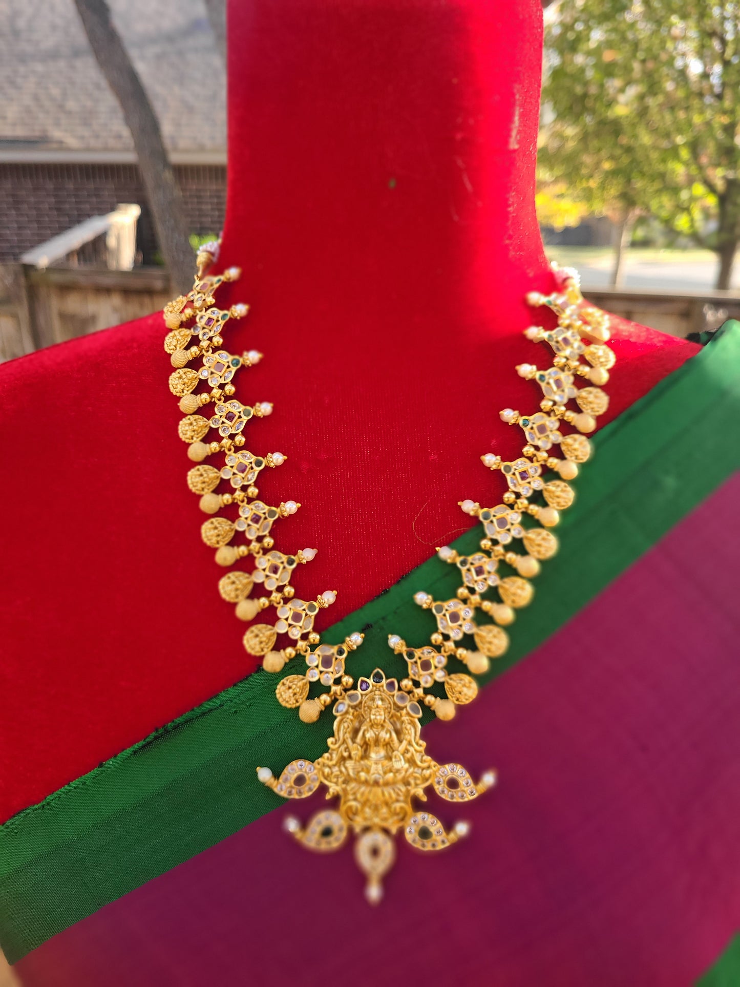 Satya designer gold plated necklace set
