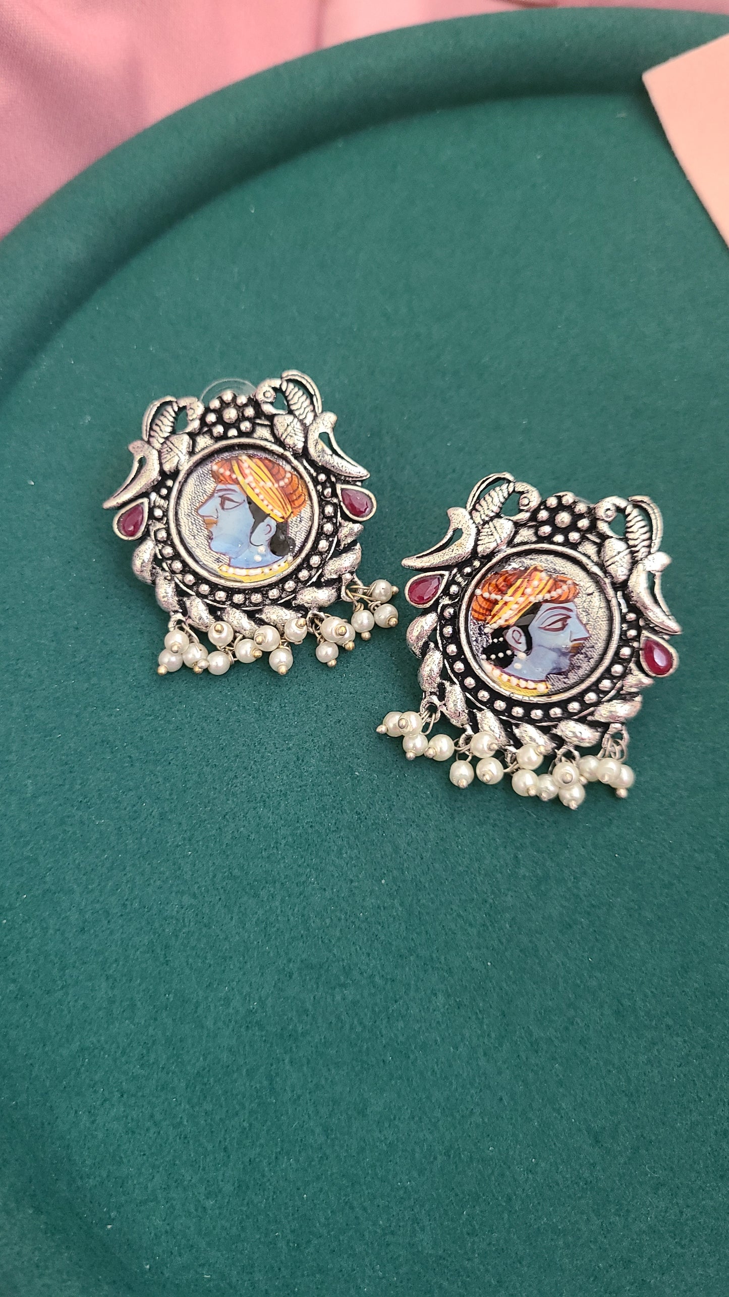 Maharaja Handpainted earrings