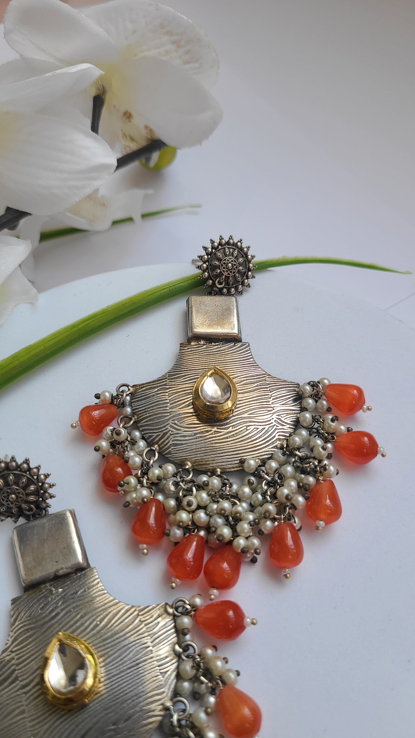 Astrid fusion silver alike earrings