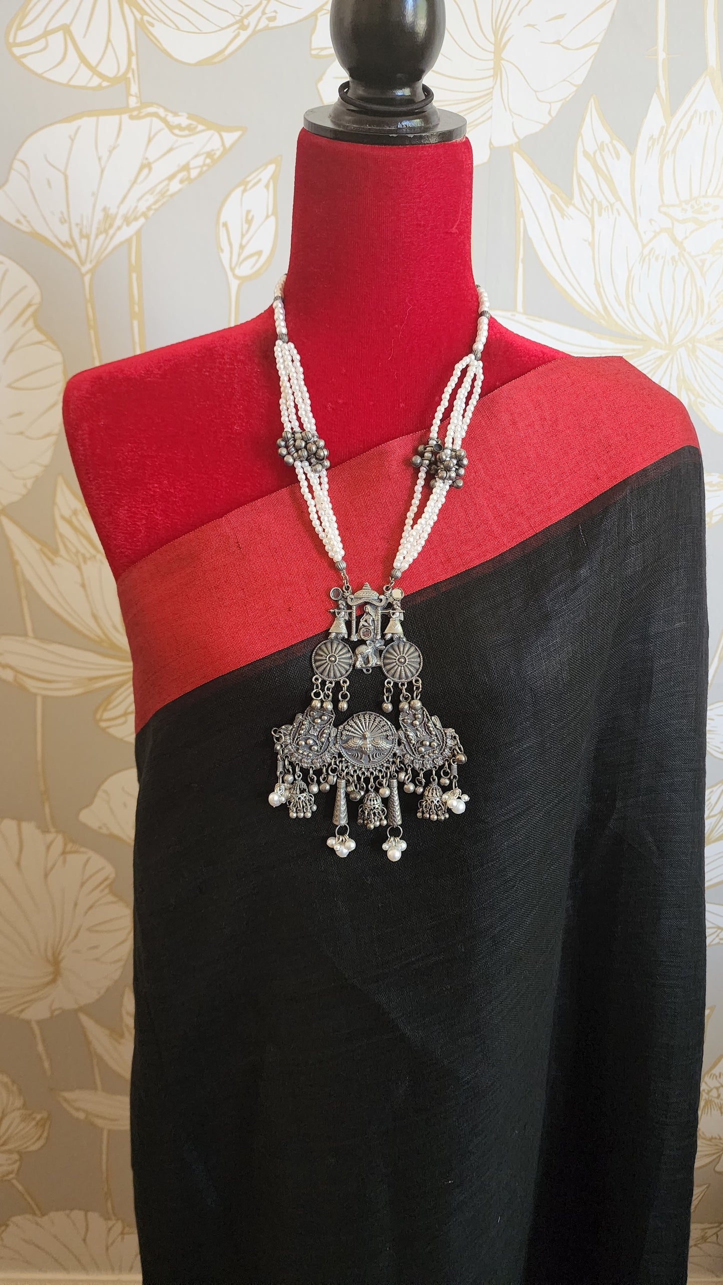 Black metal Oxidized handmade necklace set