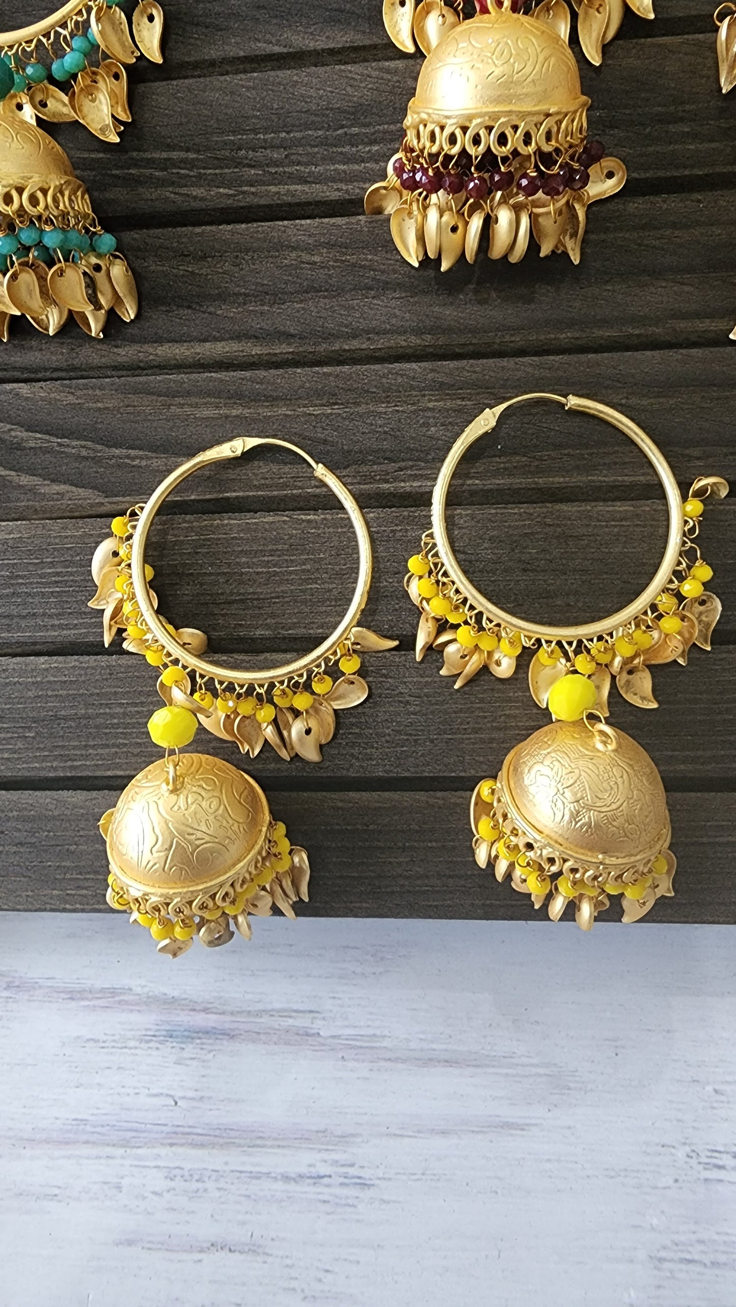 Aaria contemporary hoop earrings