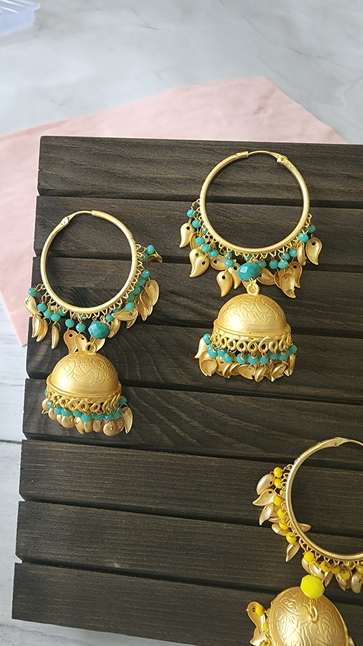 Aaria contemporary hoop earrings
