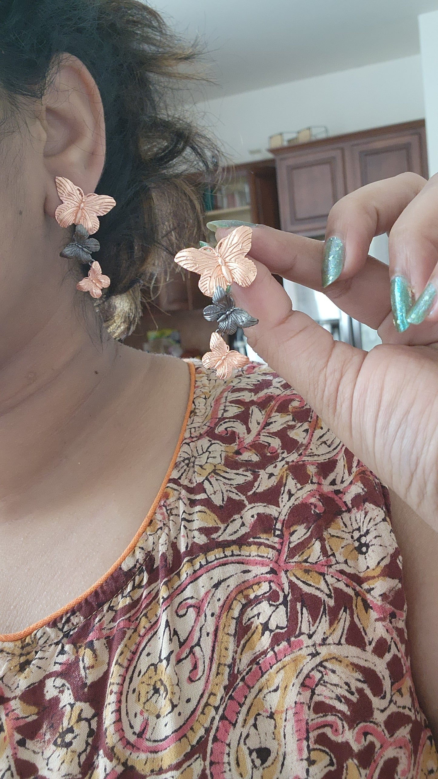 Butterfly contemporary earrings