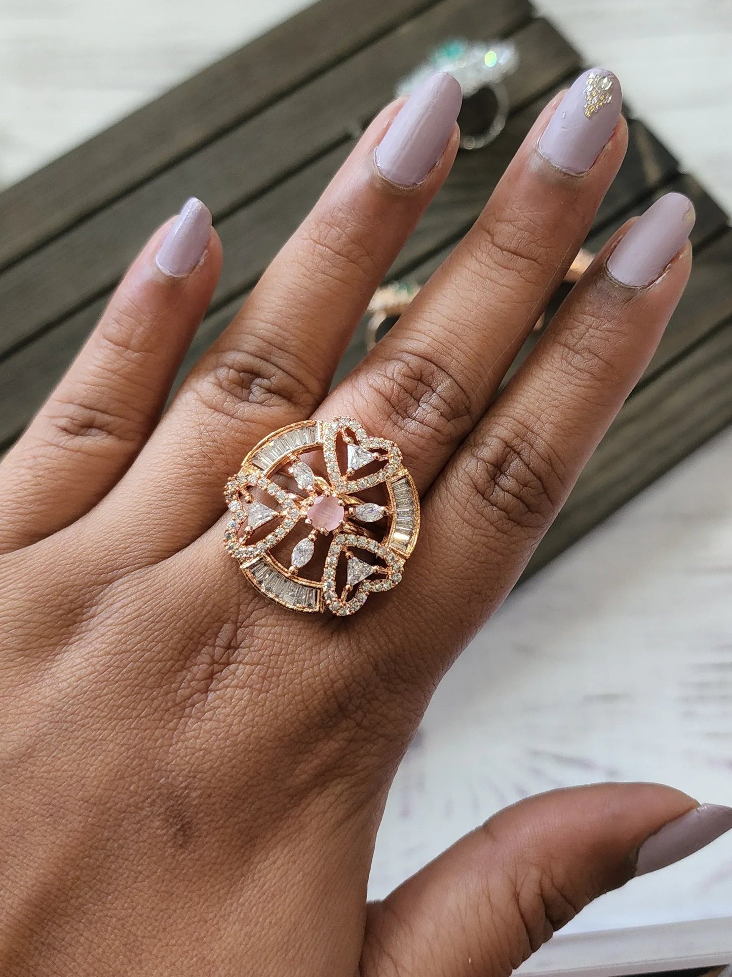Lillian CZ adjustable ring