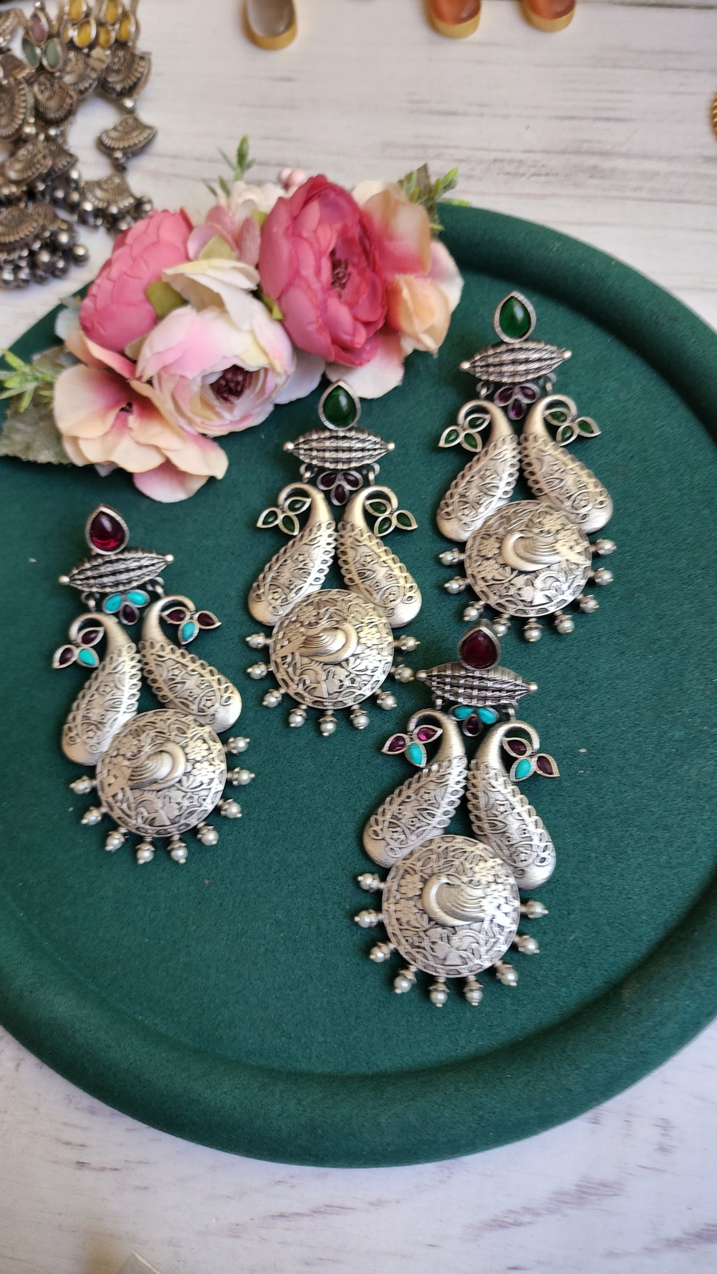 Alia silver alike earrings