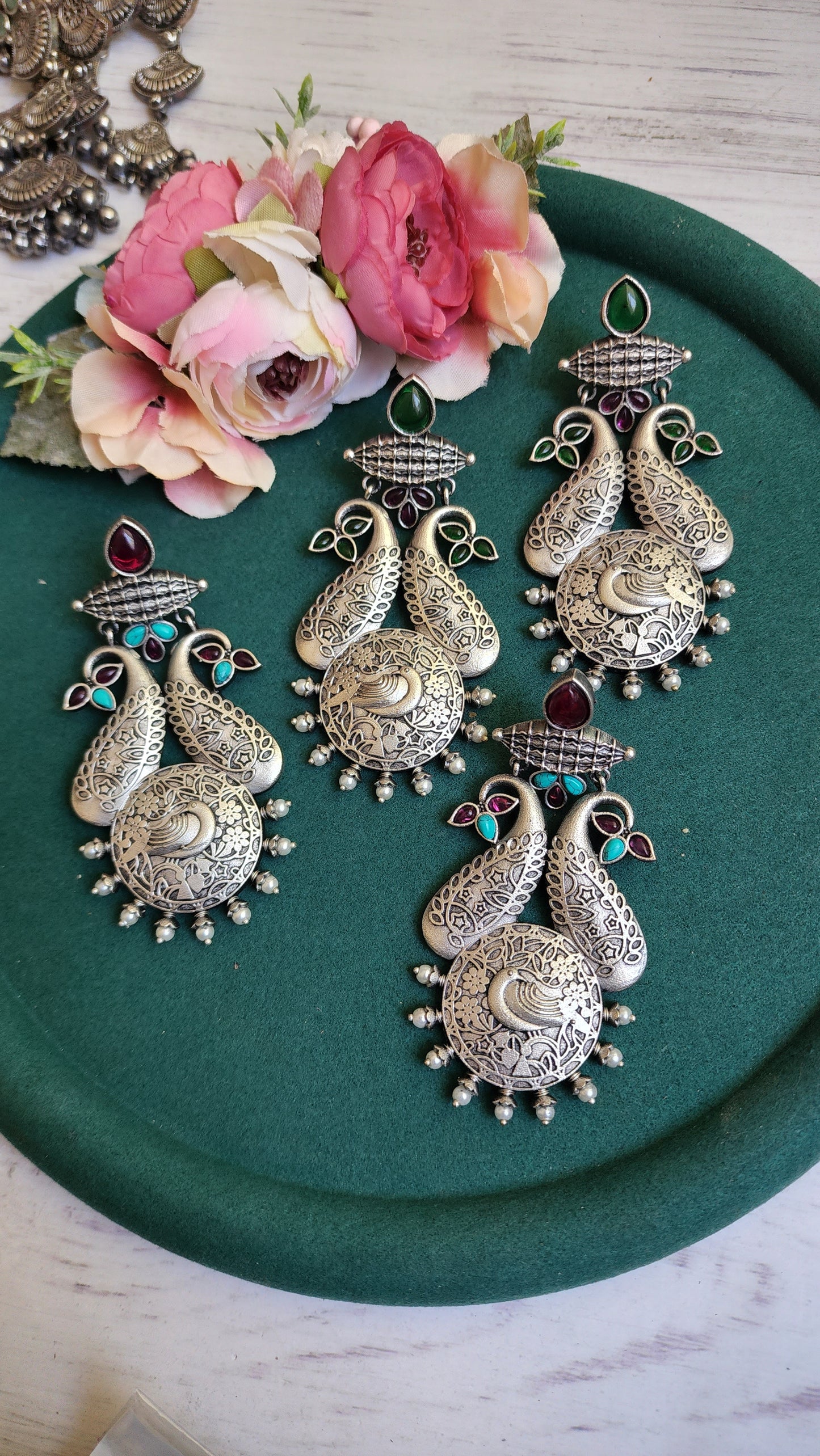 Alia silver alike earrings