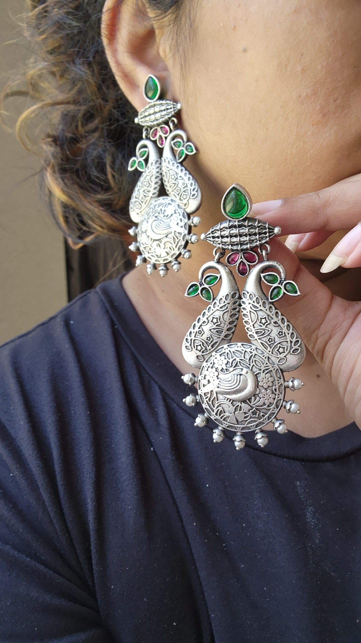 Alia silver alike earrings