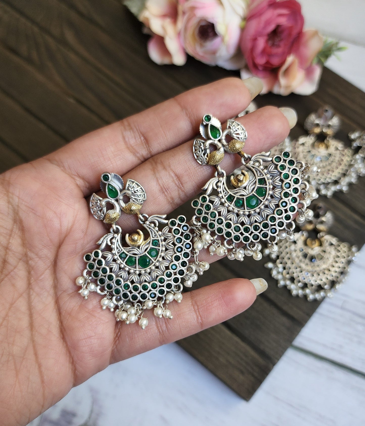 Anthara dualtone earrings