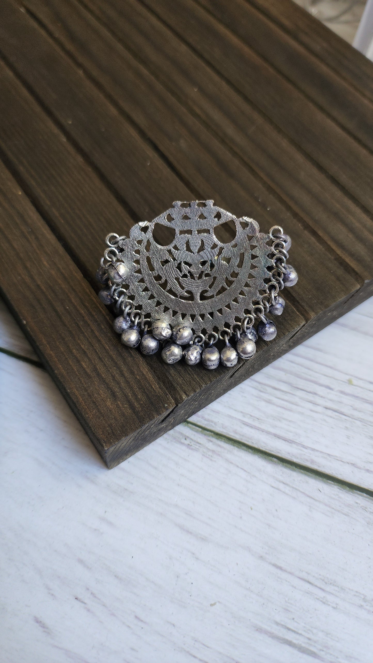Anthara silver alike adjustable ring