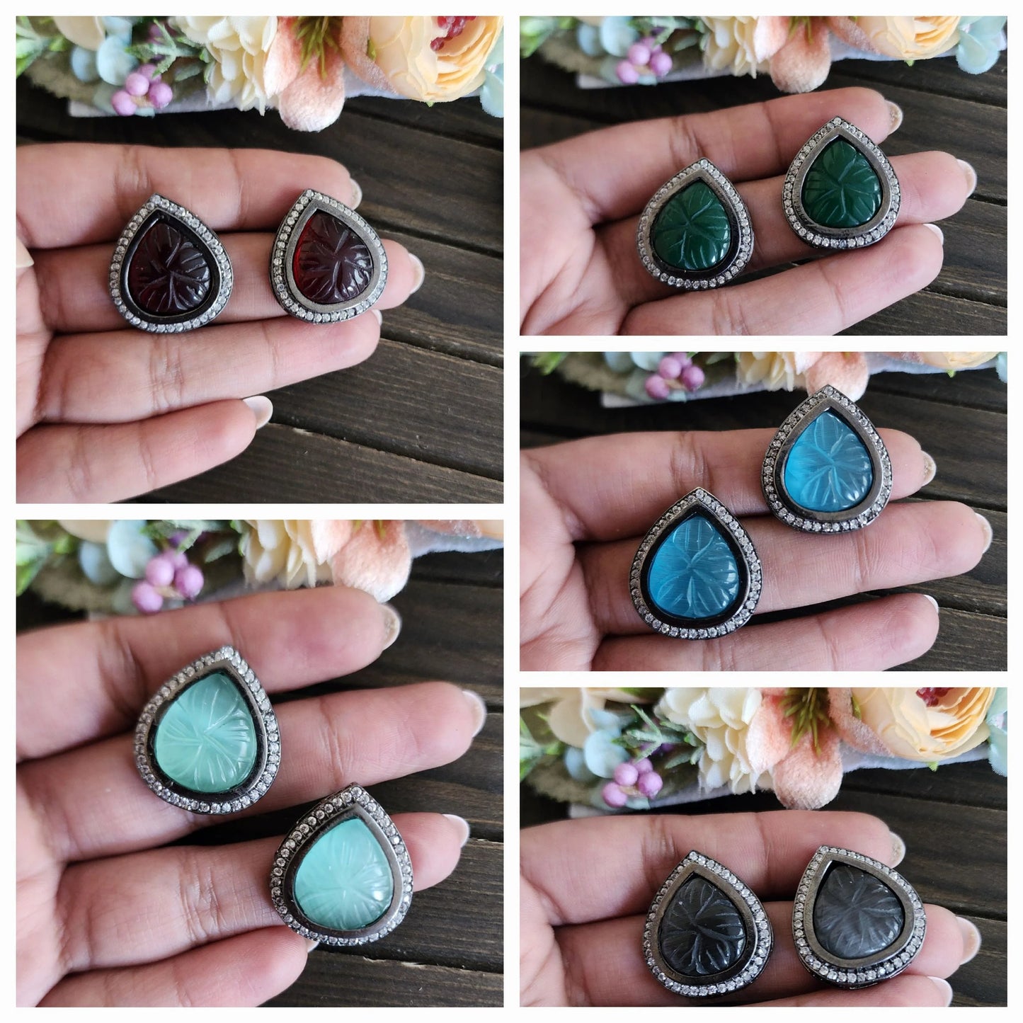 Anantha rodium plated cz earrings