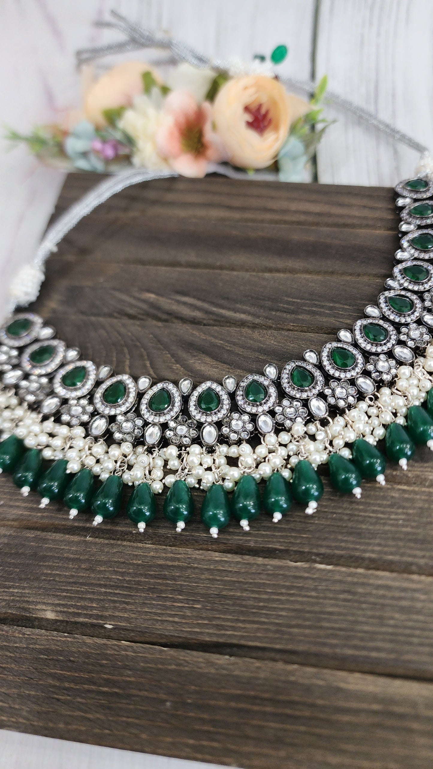 Ashwi polki kundan necklace set