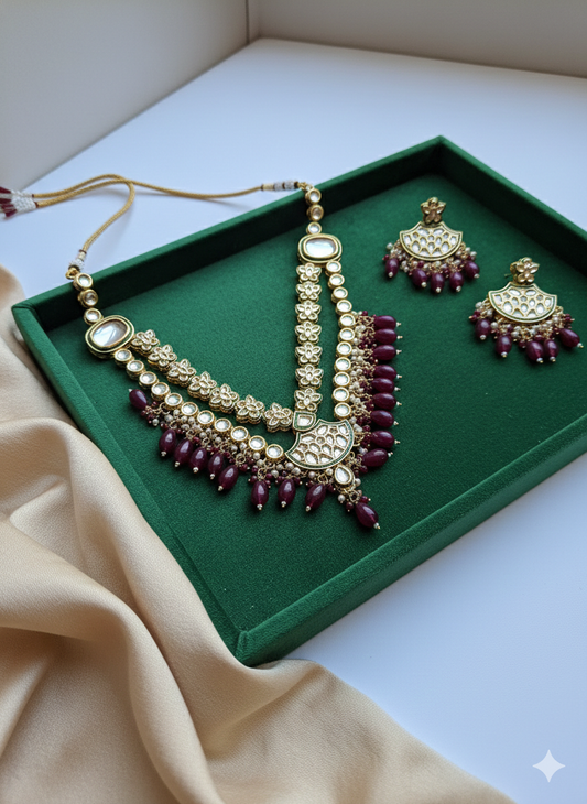 Arva kundan necklace set