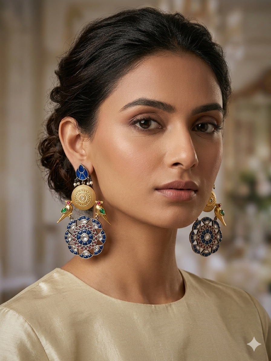 Anugna kemp silver alike earrings