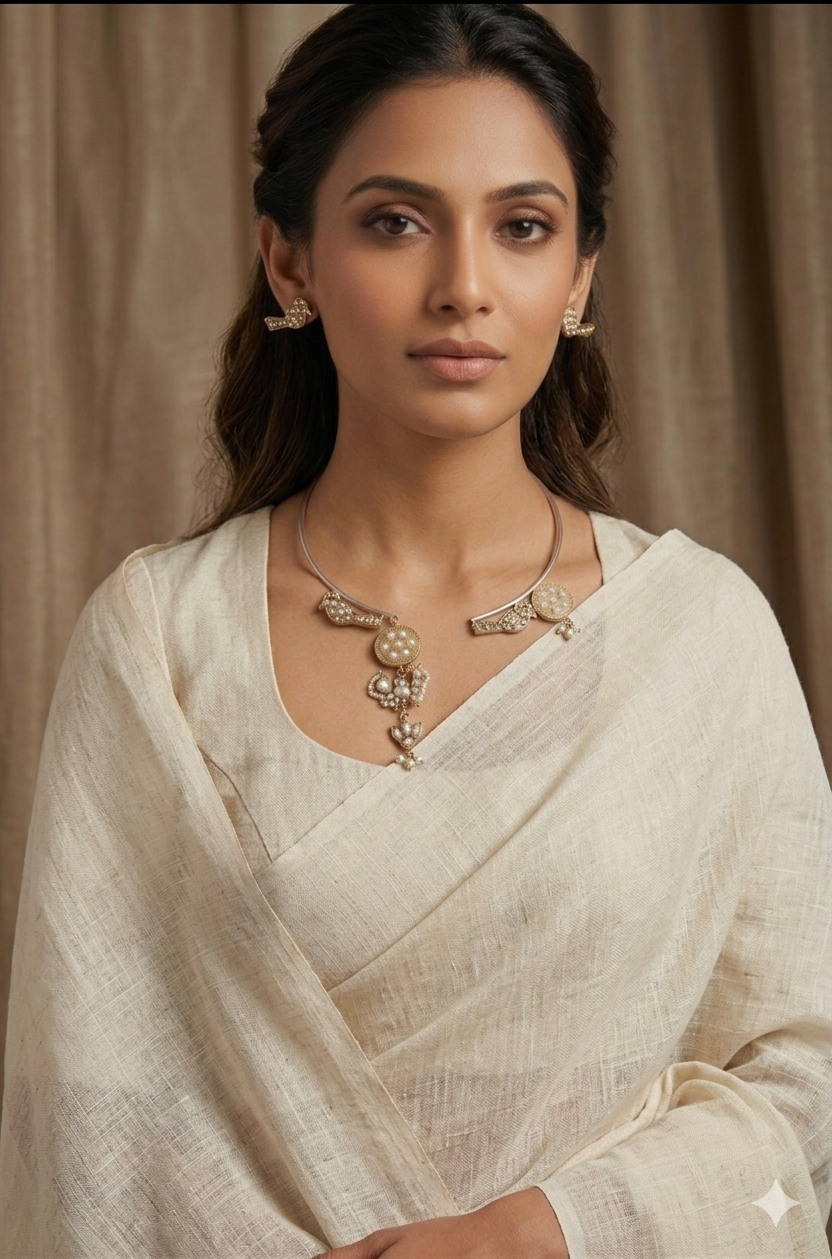 Alicia dualtone hasli necklace set
