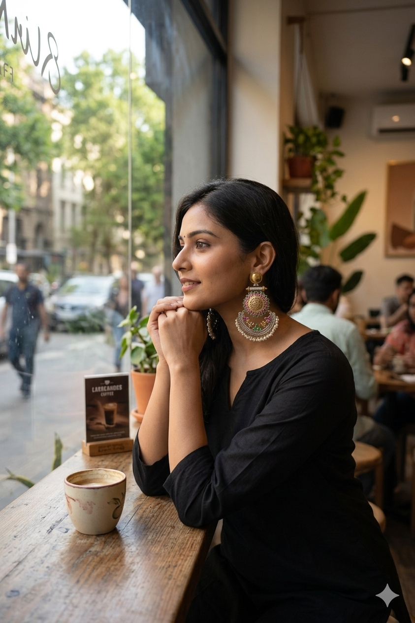 Anshu fusion dualtone earrings