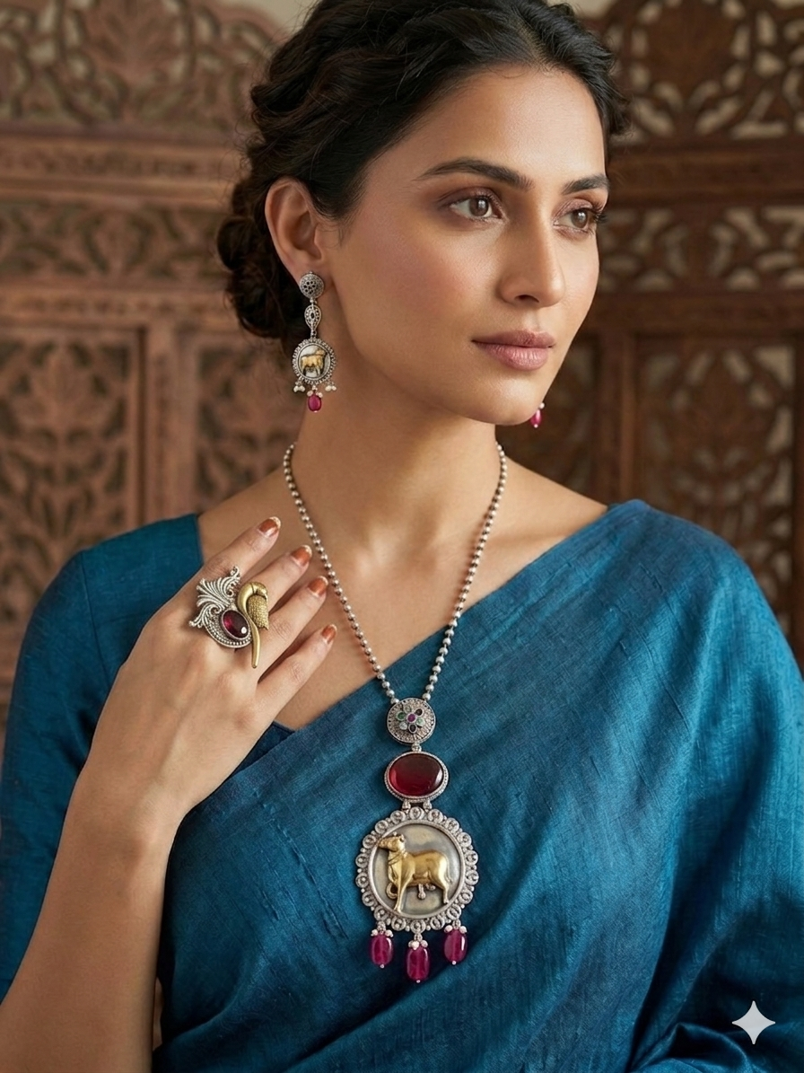 Achyutha pendant necklace set