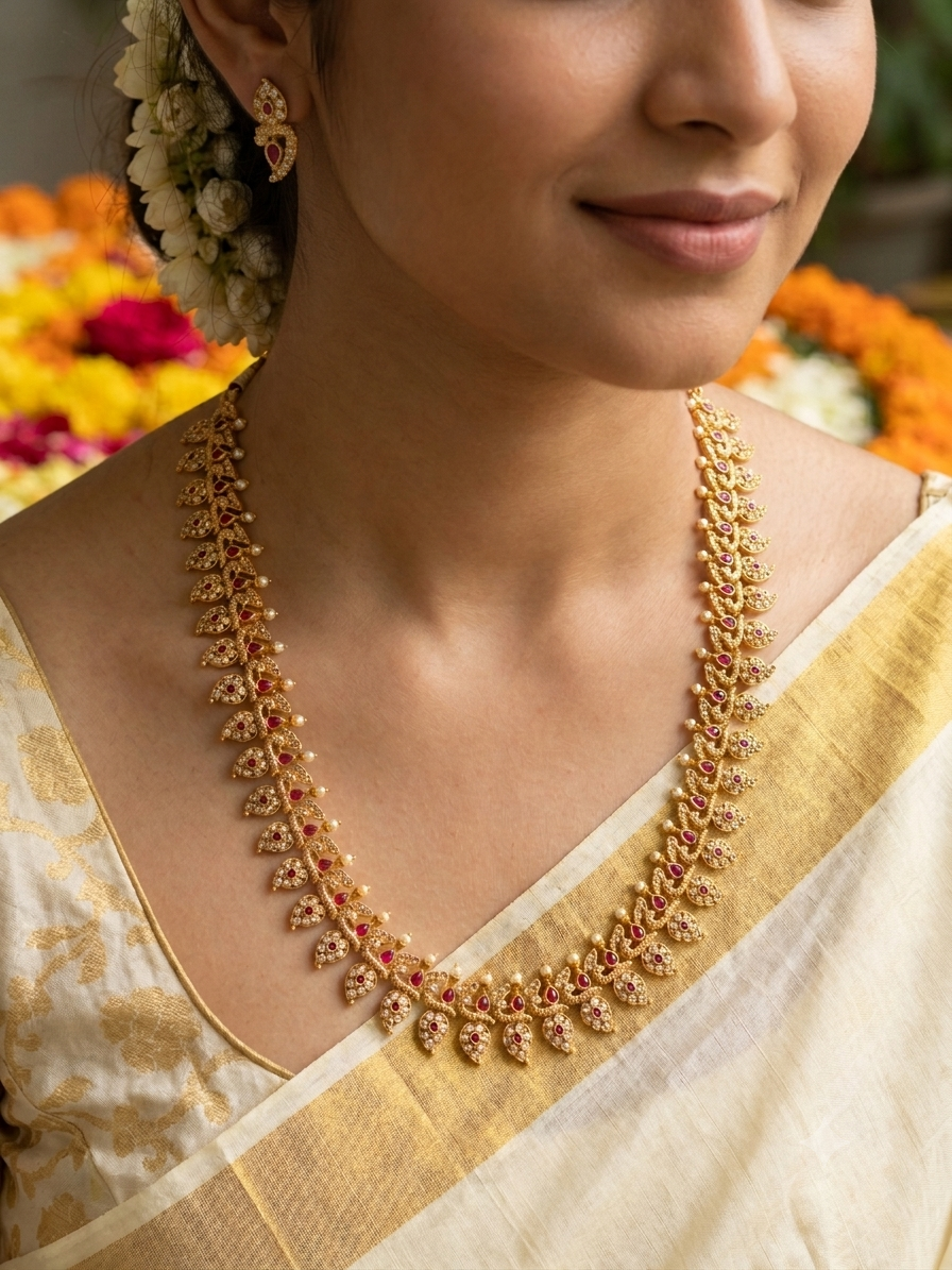 Sarya designer gold plated necklace set