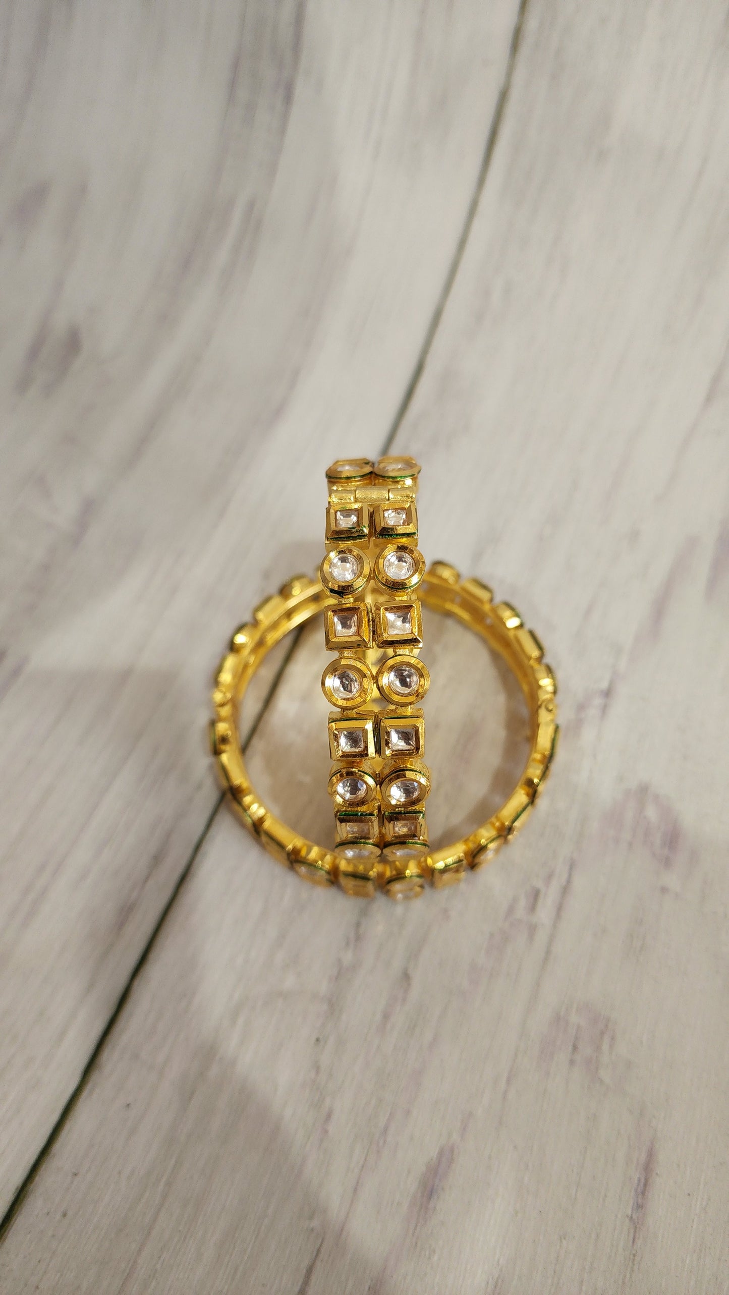 Kundan gold plated bangles