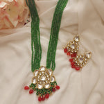 Aashwi kundan beaded necklace set
